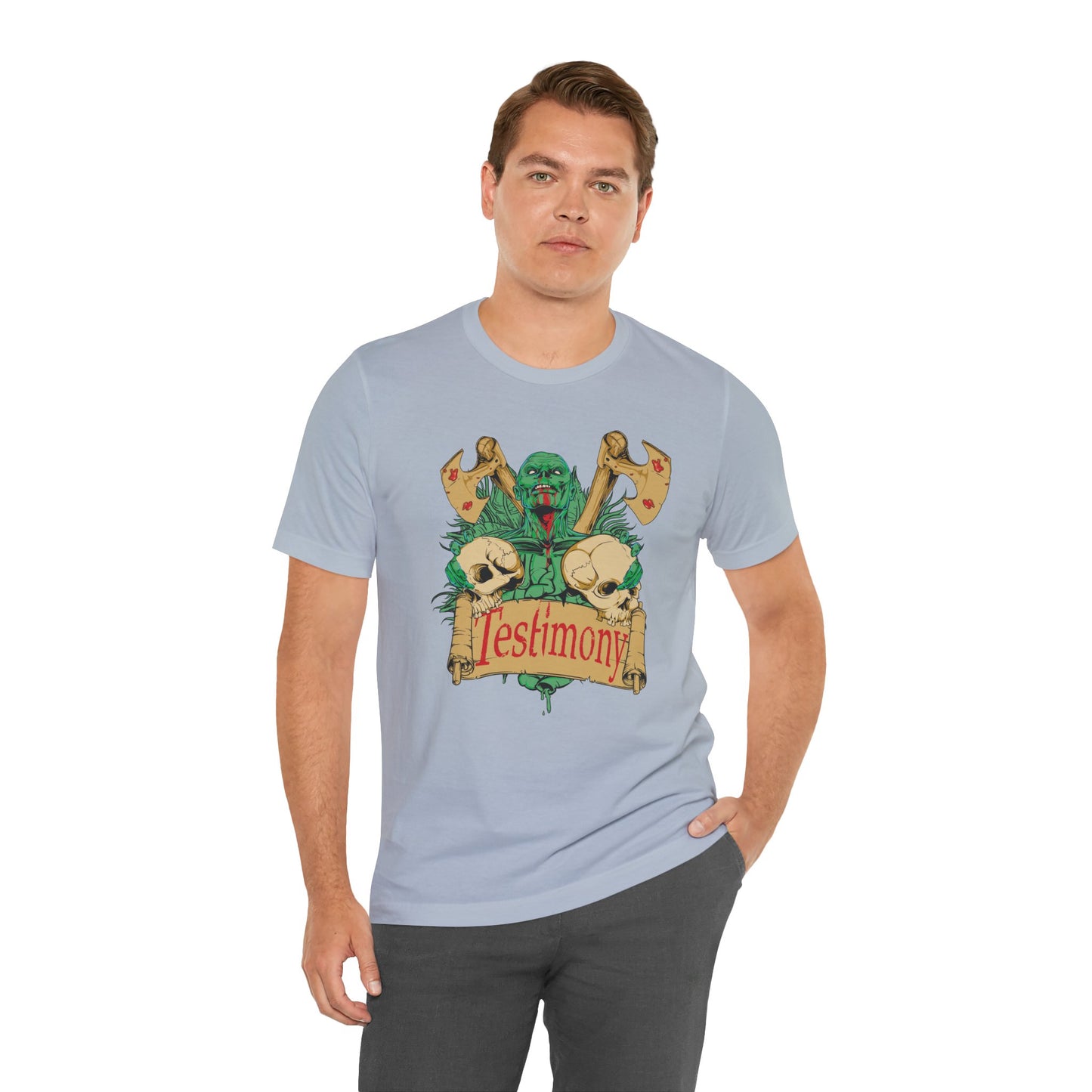 Cthulhu Skull Axes Testimony Tee Lovecraft Horror Mythos Shirt Art-42