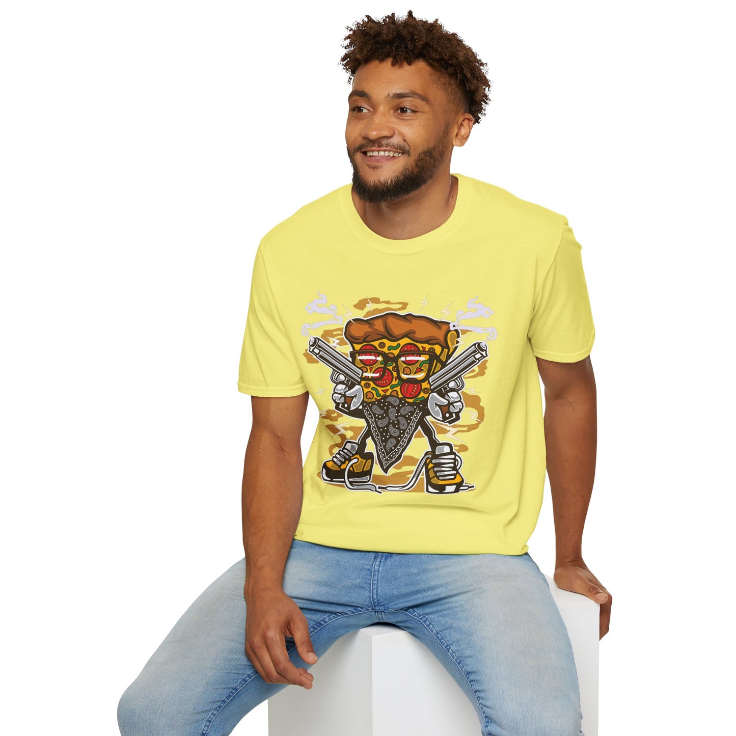 Cartoon Animation Tee Shirt Unisex Funny Graphic Gildan Softstyle 64000 Cotton Tee