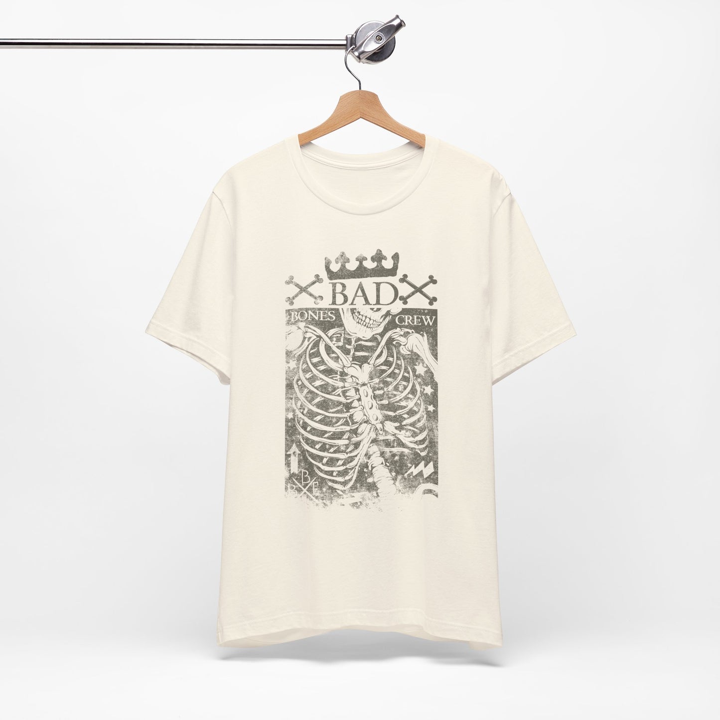 Skeleton Ribcage Tee Bones Crew Graphic Shirt A-10