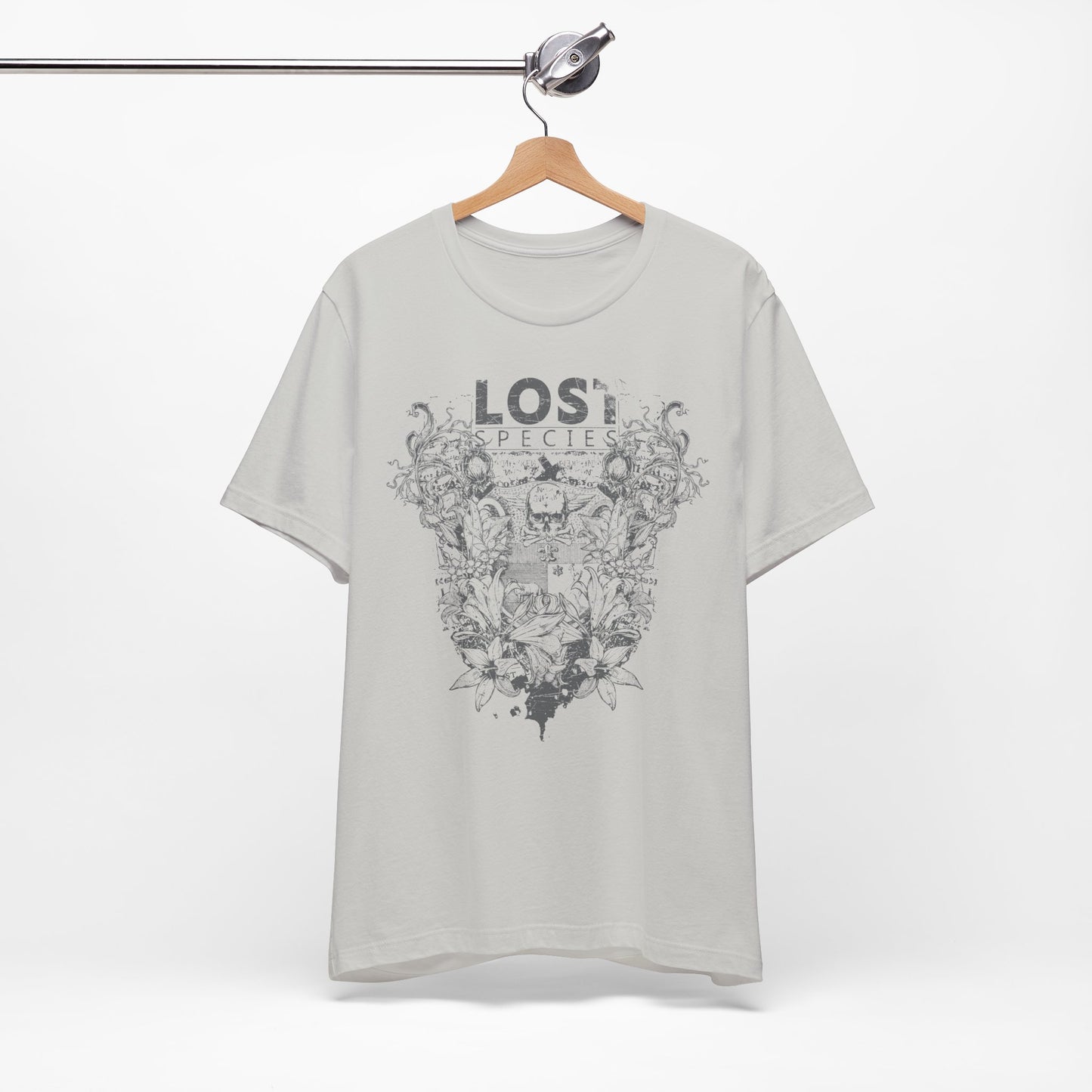 Lost Species Tee Floral Wildlife Illustration Rock Band T-Shirt A-7