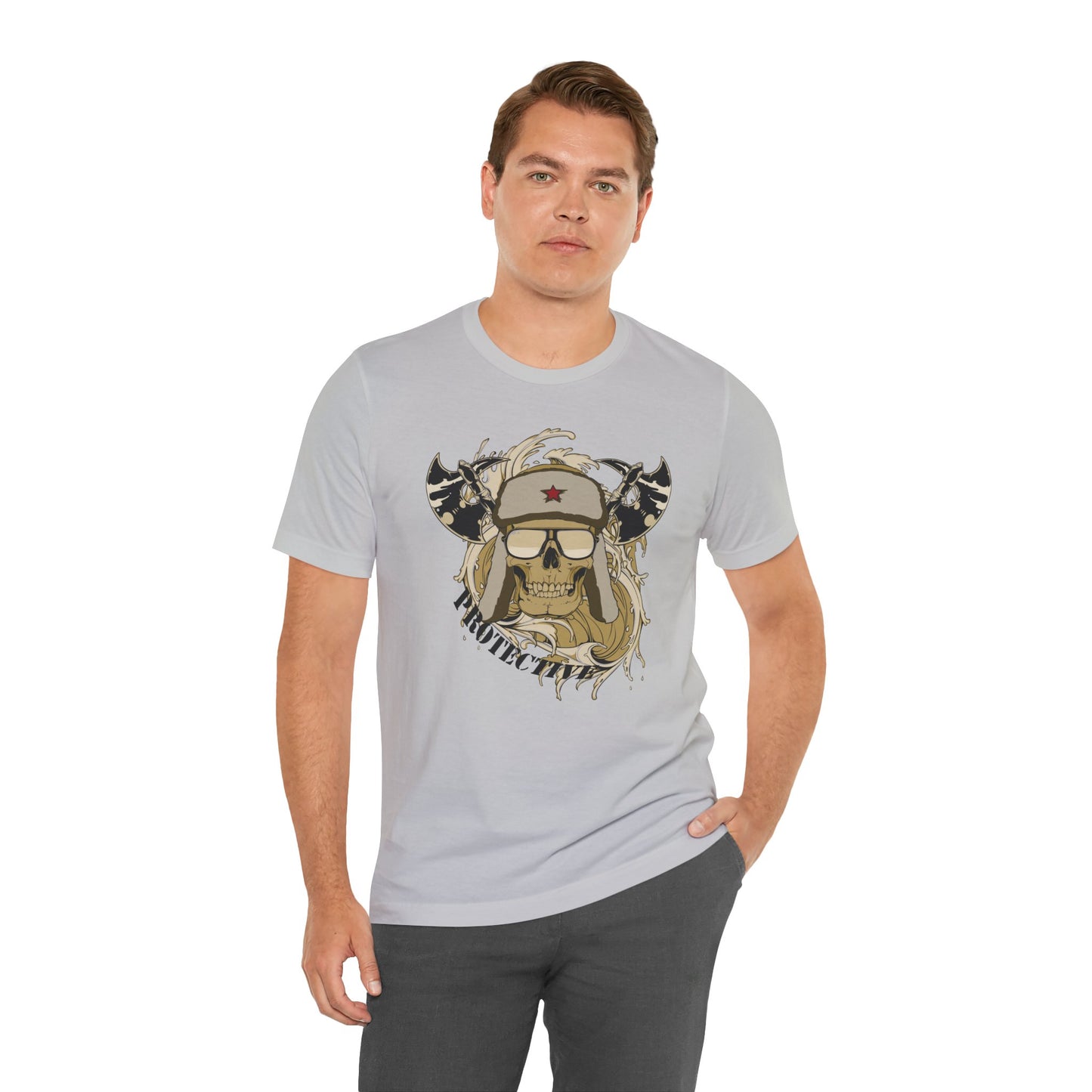 Viking Skull Graphic with Horned Helmet T-Shirt Captain Design Tee Art-41