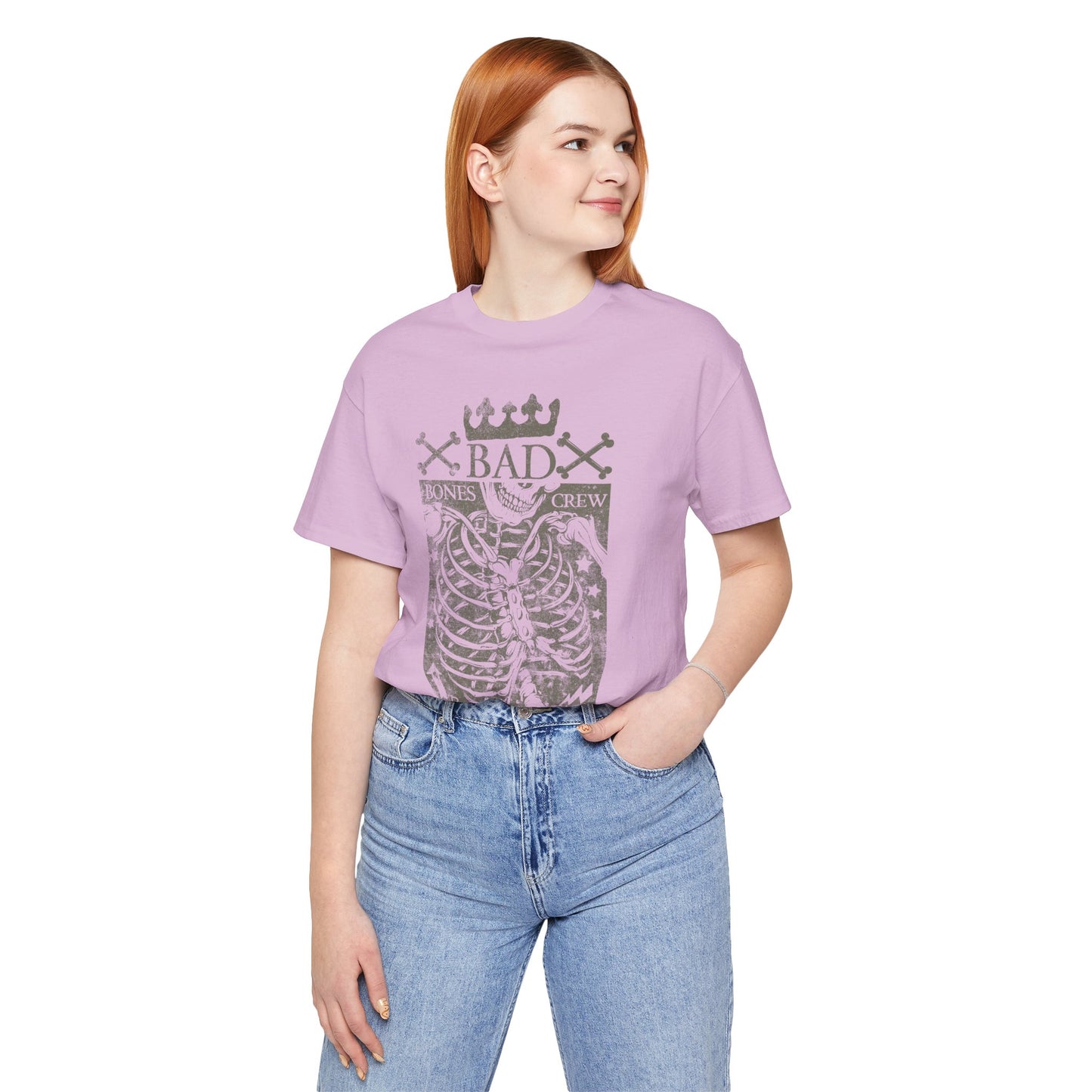 Skeleton Ribcage Tee Bones Crew Graphic Shirt A-10
