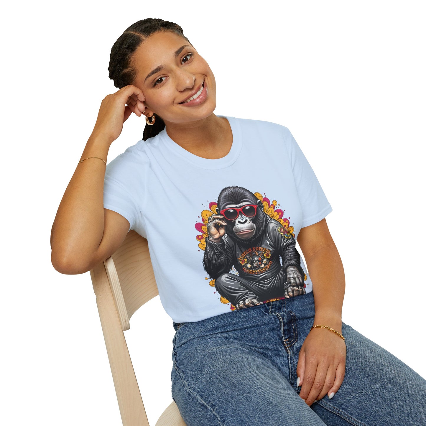 Animals Tees, Funny Animals Shirt, T Shirts with Funny Animals, T-Shirt with Gorilla, Monkey Tees