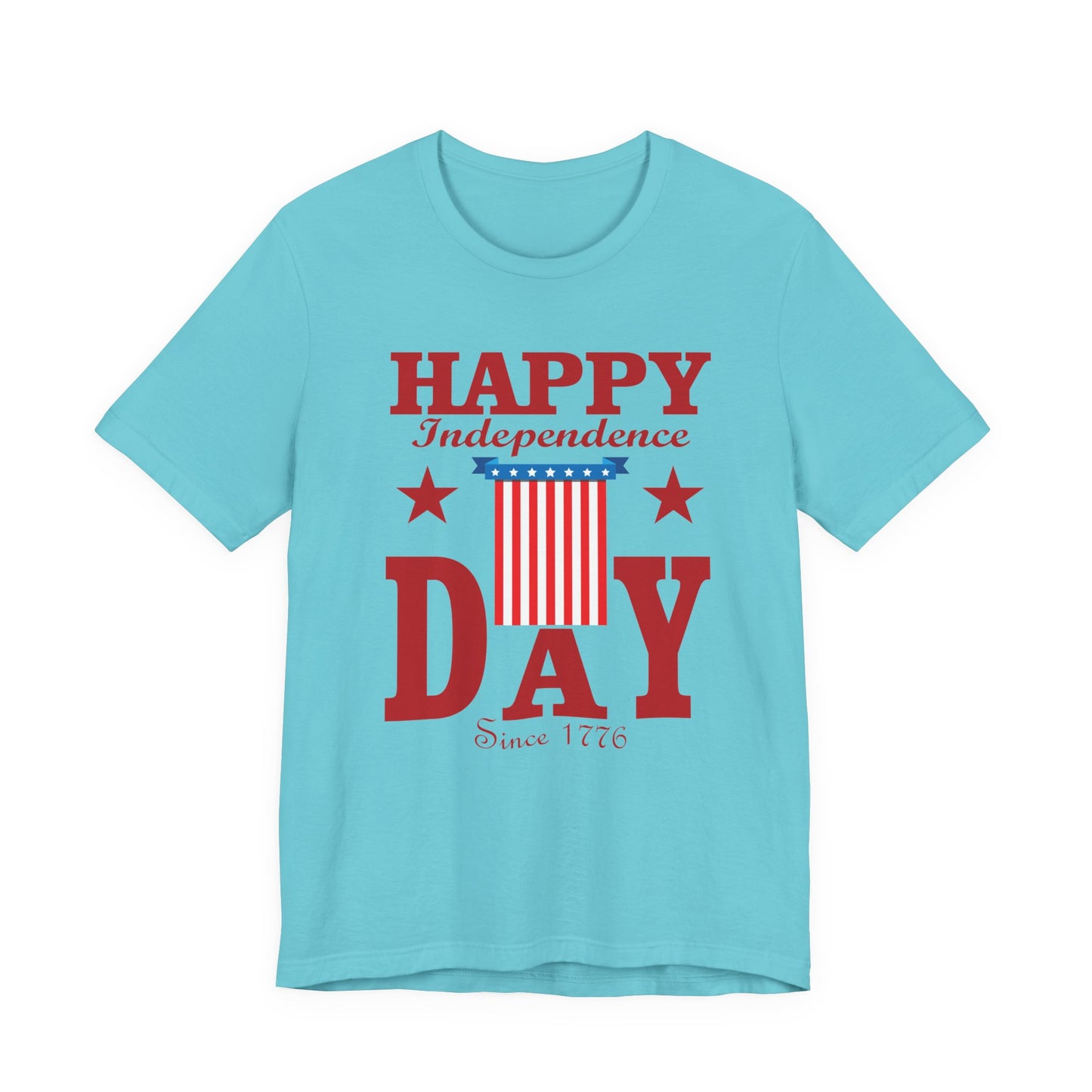 Happy Independence Day Graphic Unisex Cotton T-Shirt 018