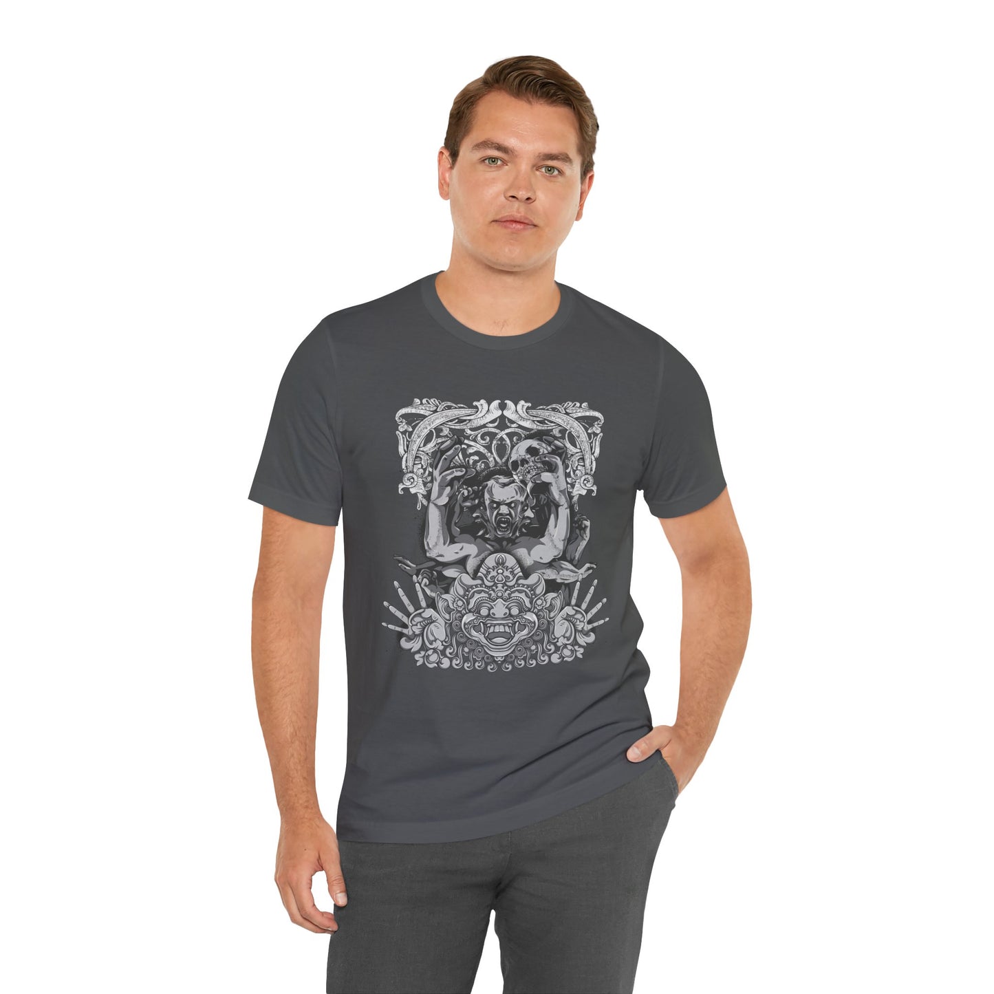 Mask Artwork Illustration Graphic Unisex Cotton T-Shirt r17