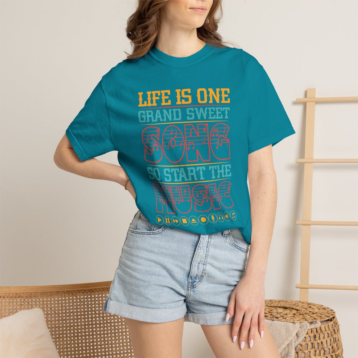 Music Graphic Design Unisex Cotton T-shirt 023