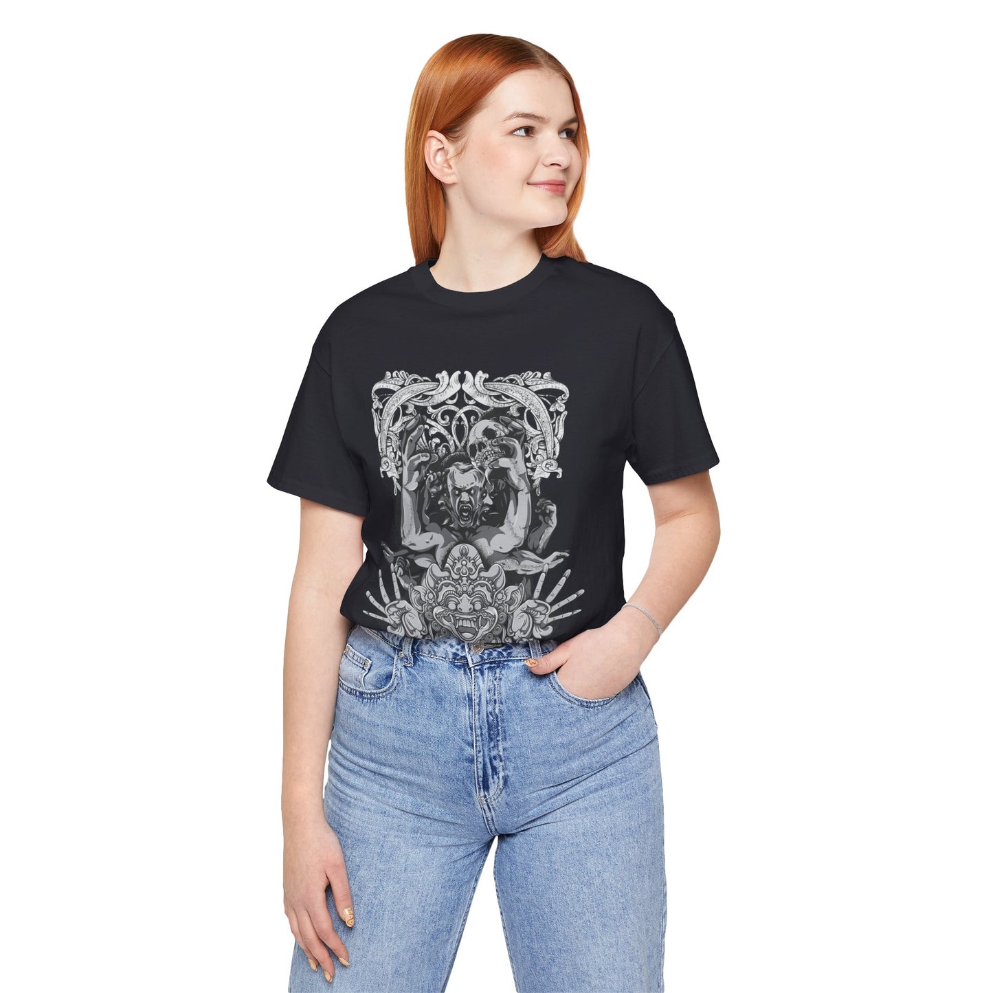 Mask Artwork Illustration Graphic Unisex Cotton T-Shirt r17