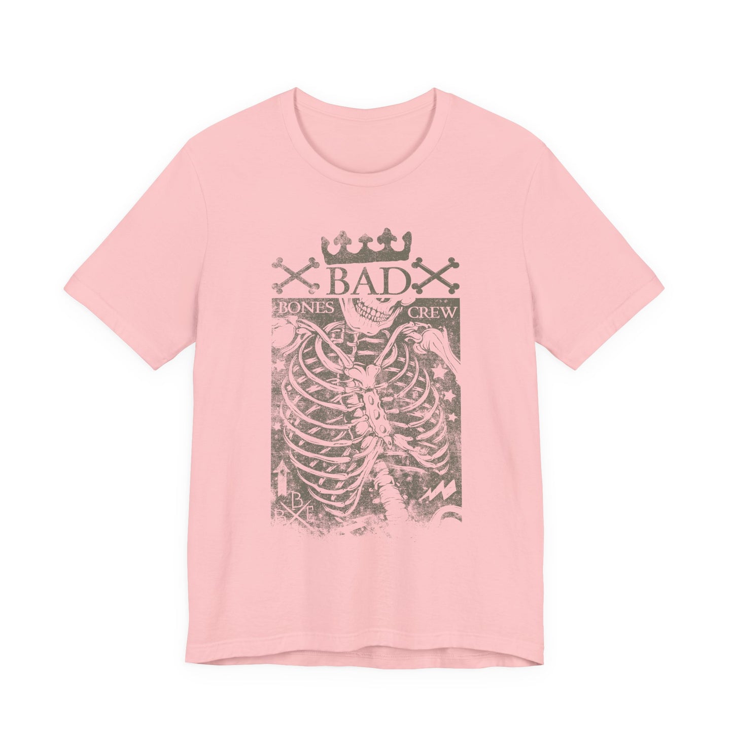 Skeleton Ribcage Tee Bones Crew Graphic Shirt A-10