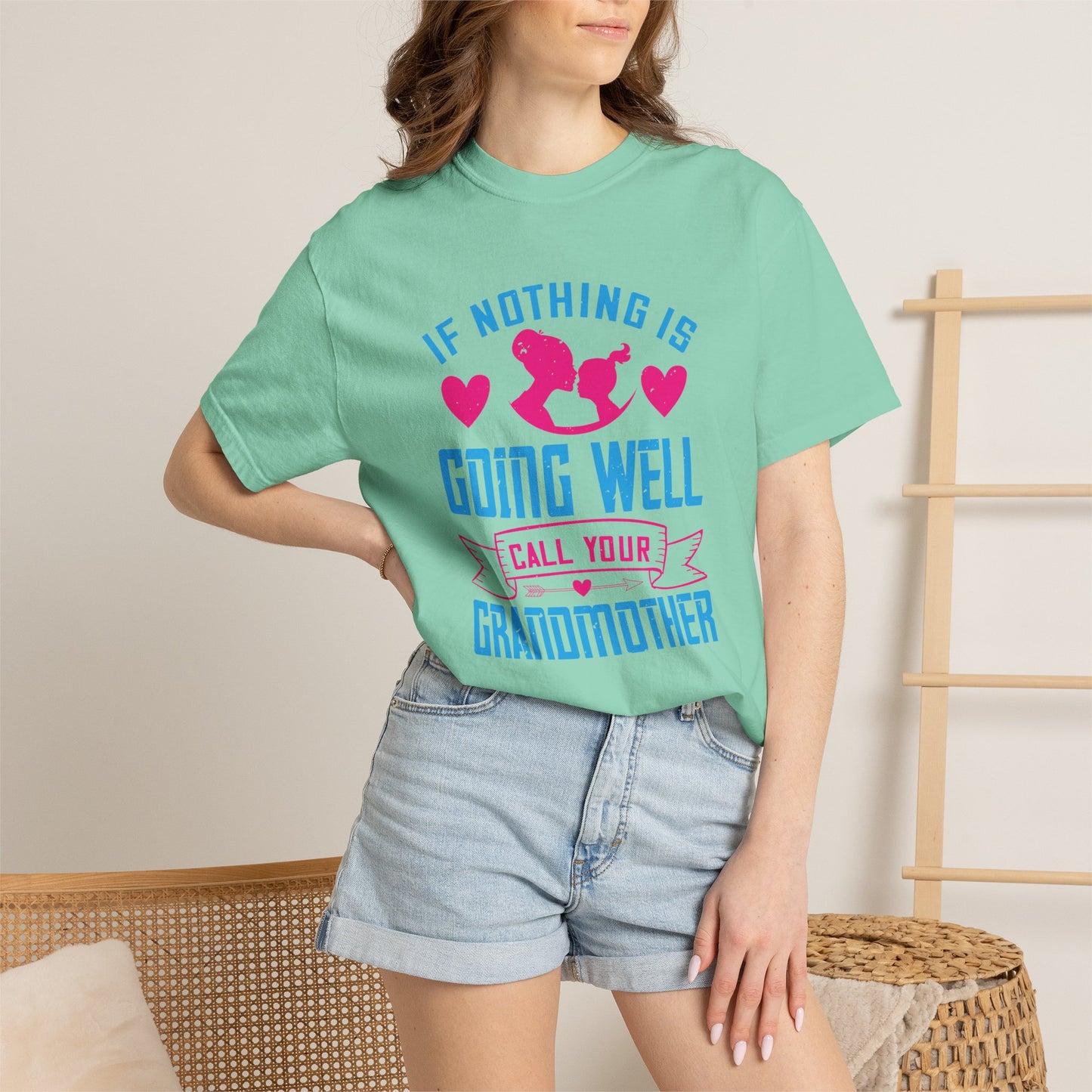 Grandma T-shirt Mother Day Mama Tee Unisex Comfort Colors Garment-Dyed Cotton h76