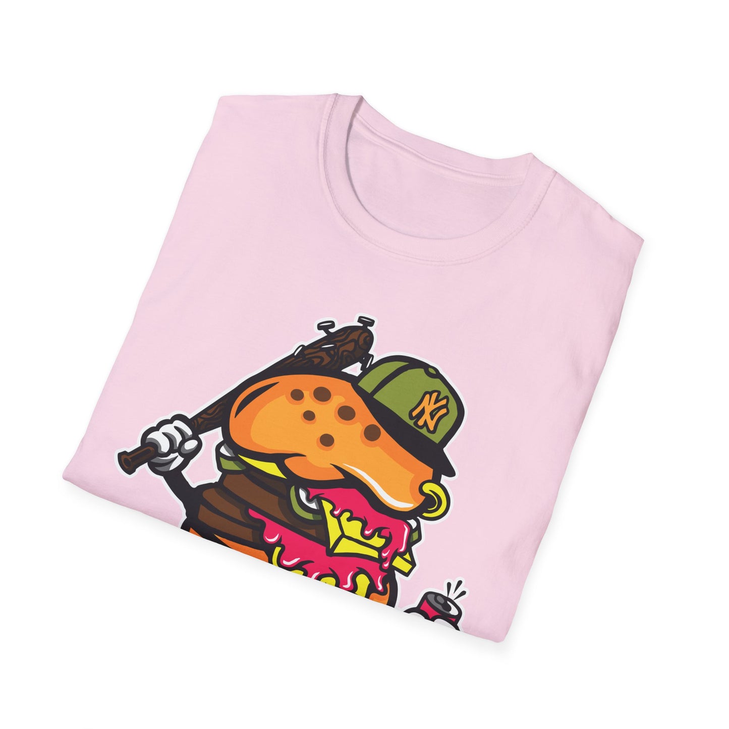 Unisex Cartoon T Shirt Funny Animation Tee Gildan Softstyle 64000 100 Percent Cotton