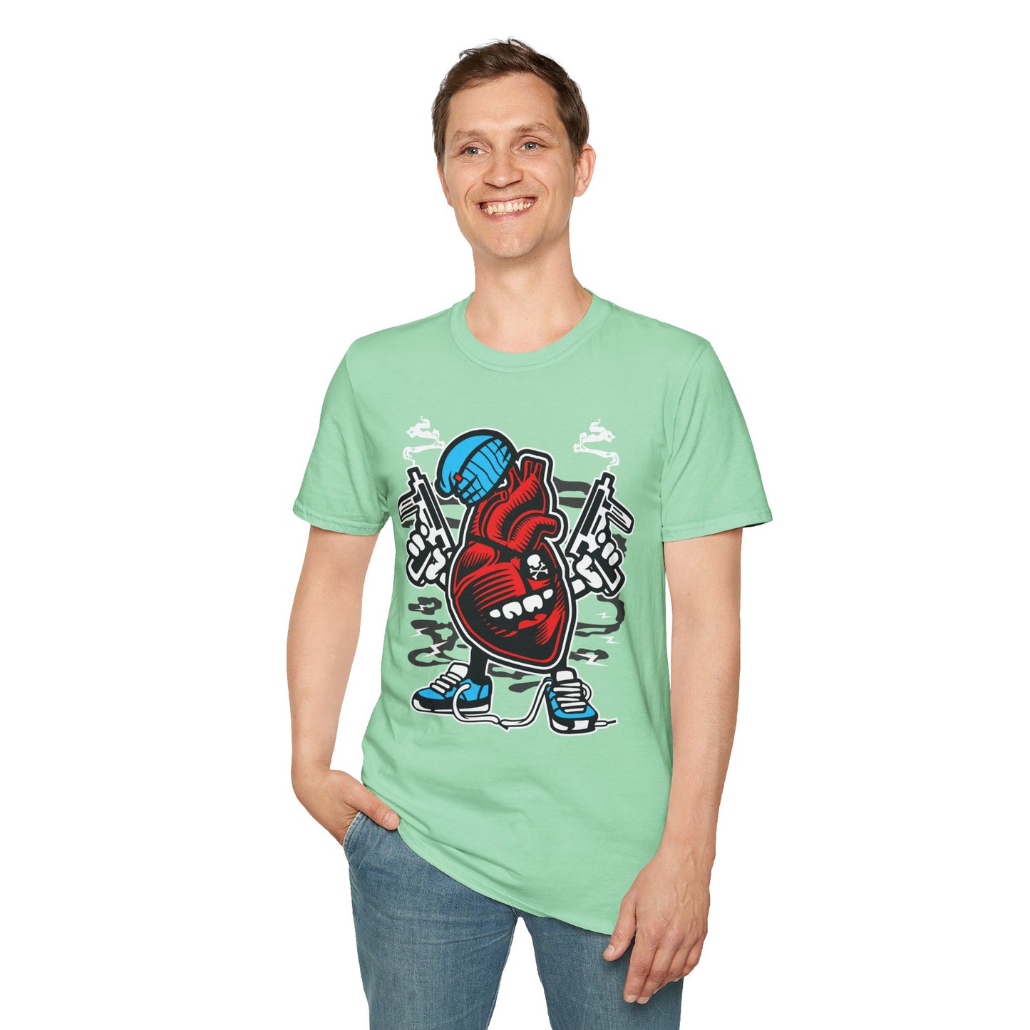 Cartoon T Shirt Animation T Shirt Funny Tee Unisex Gildan Softstyle 64000 100 Percent Cotton
