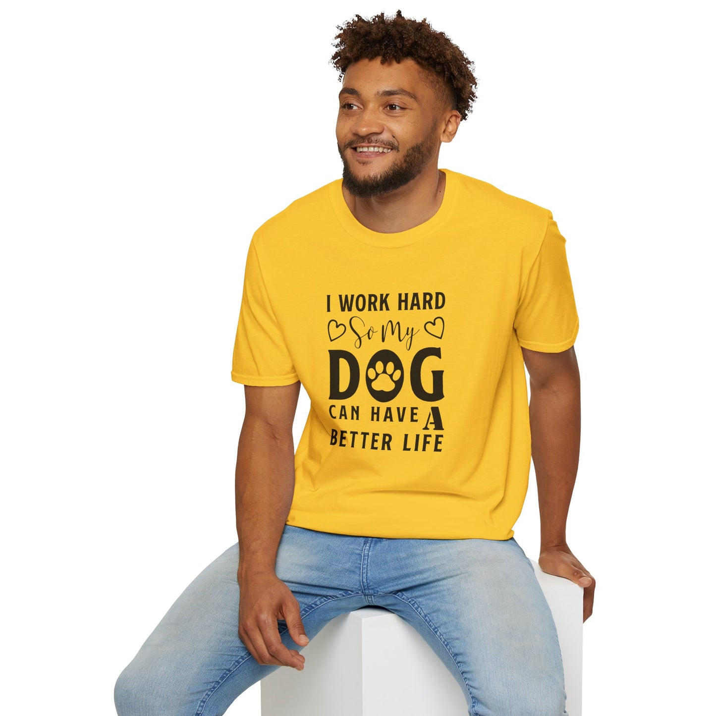 Dog Slogan T Shirts With Funny Words Unisex Tee Shirt Cute Quotes Gildan Softstyle 64000 Cotton