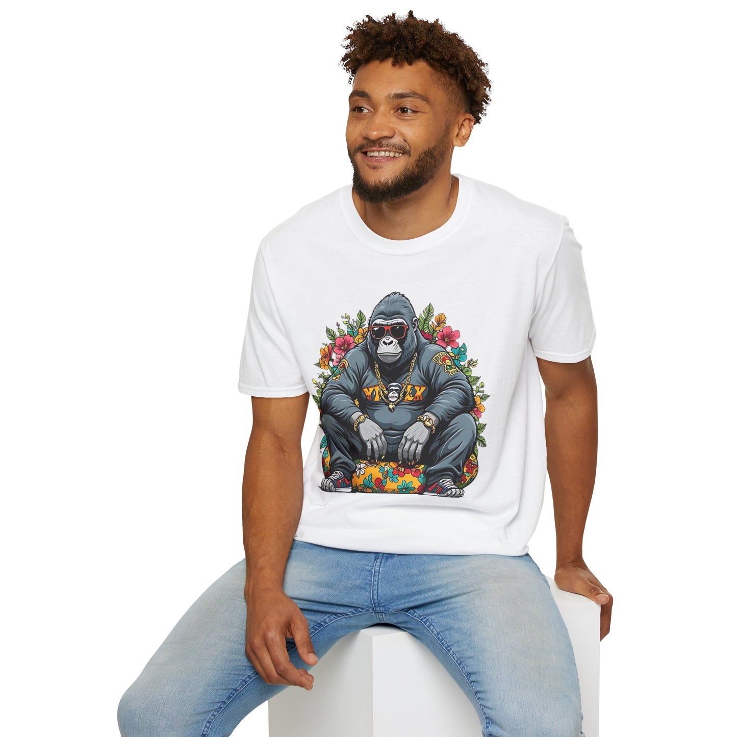 Animals Tees, Funny Animals Shirt, T Shirts with Funny Animals, T-Shirt with Gorilla, Monkey Tees