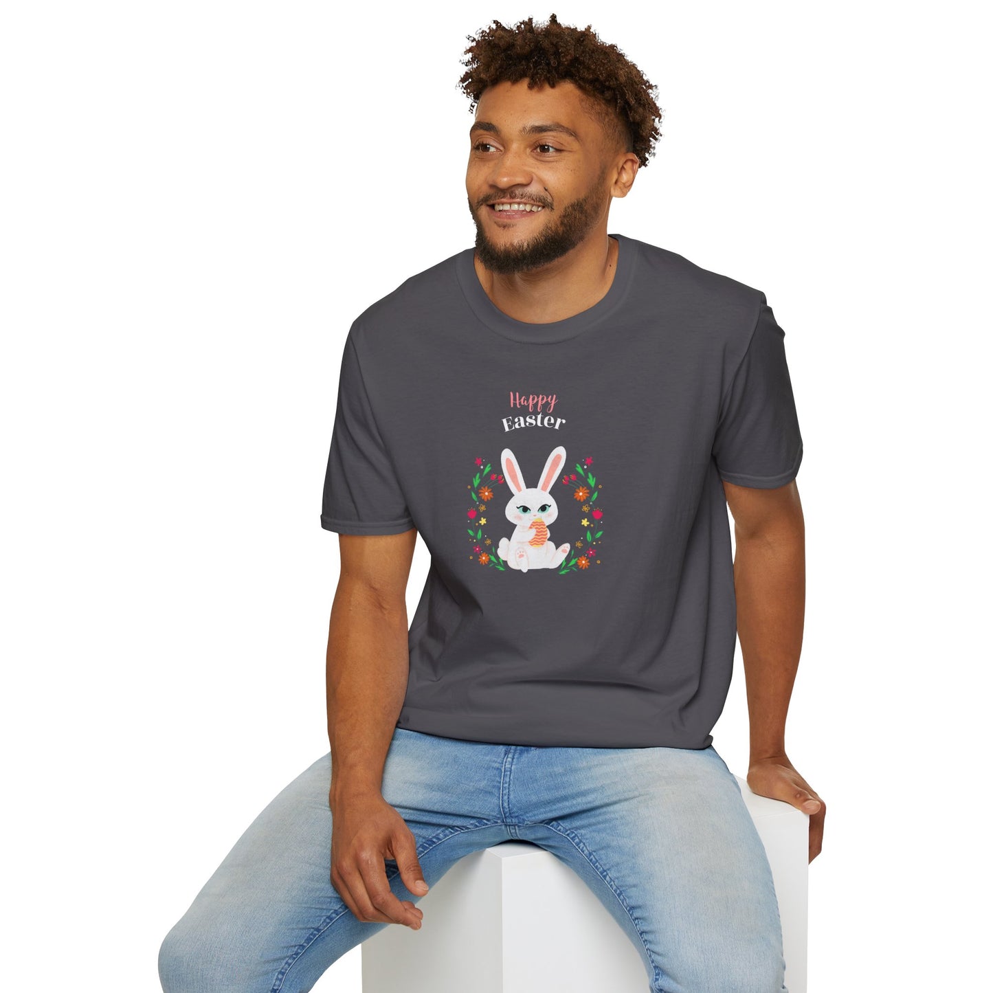 Easter Bunny T-Shirt, Tee Shirt with Easter Signature, T Shirt with Easter Prints, Tee Shirt with Easter Design - 12