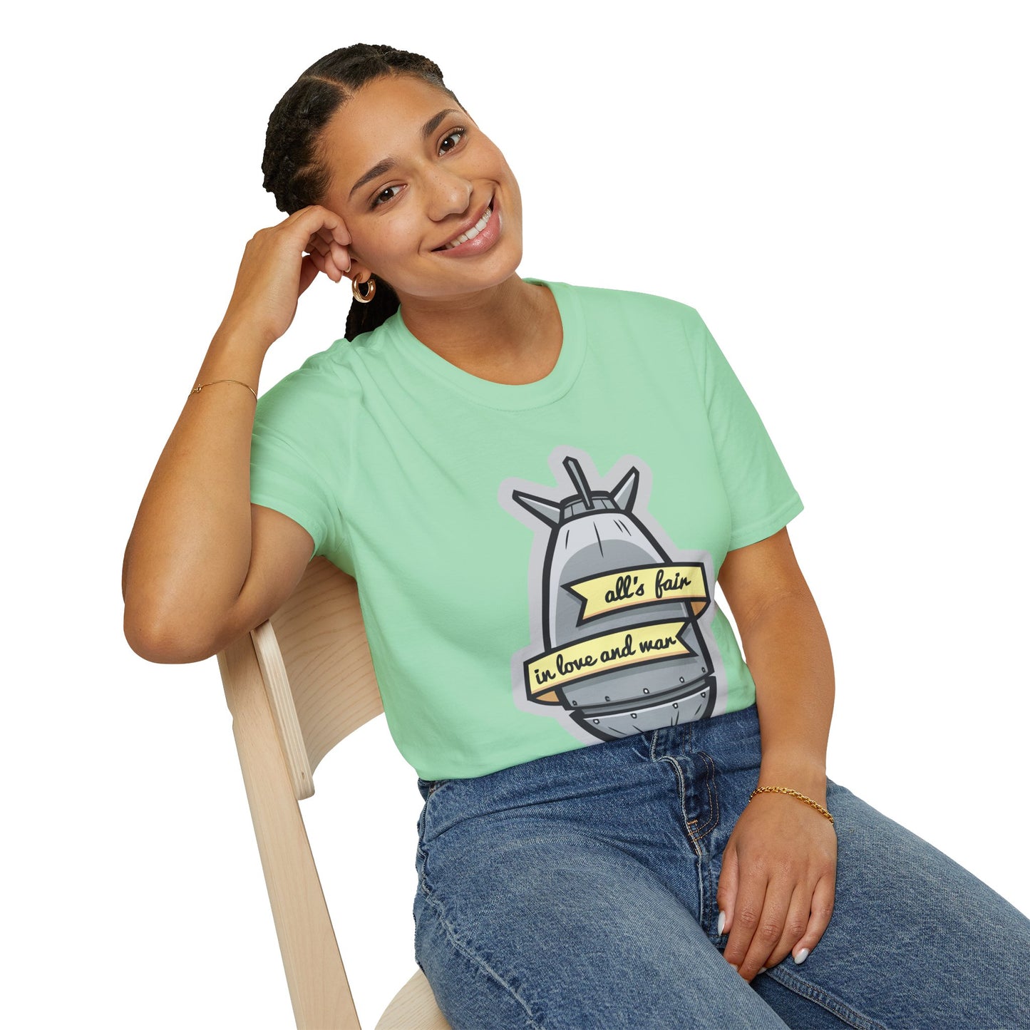Cartoon T Shirt Animation T Shirt Funny Tee Shirt Unisex Gildan Softstyle 64000 100 Percent Cotton