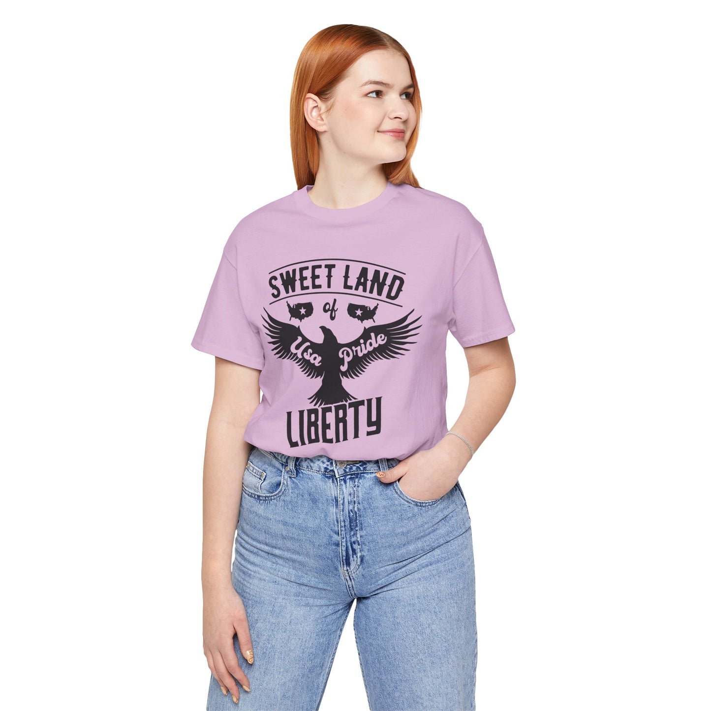 Liberty Eagle Graphic Unisex Cotton T-Shirt a4