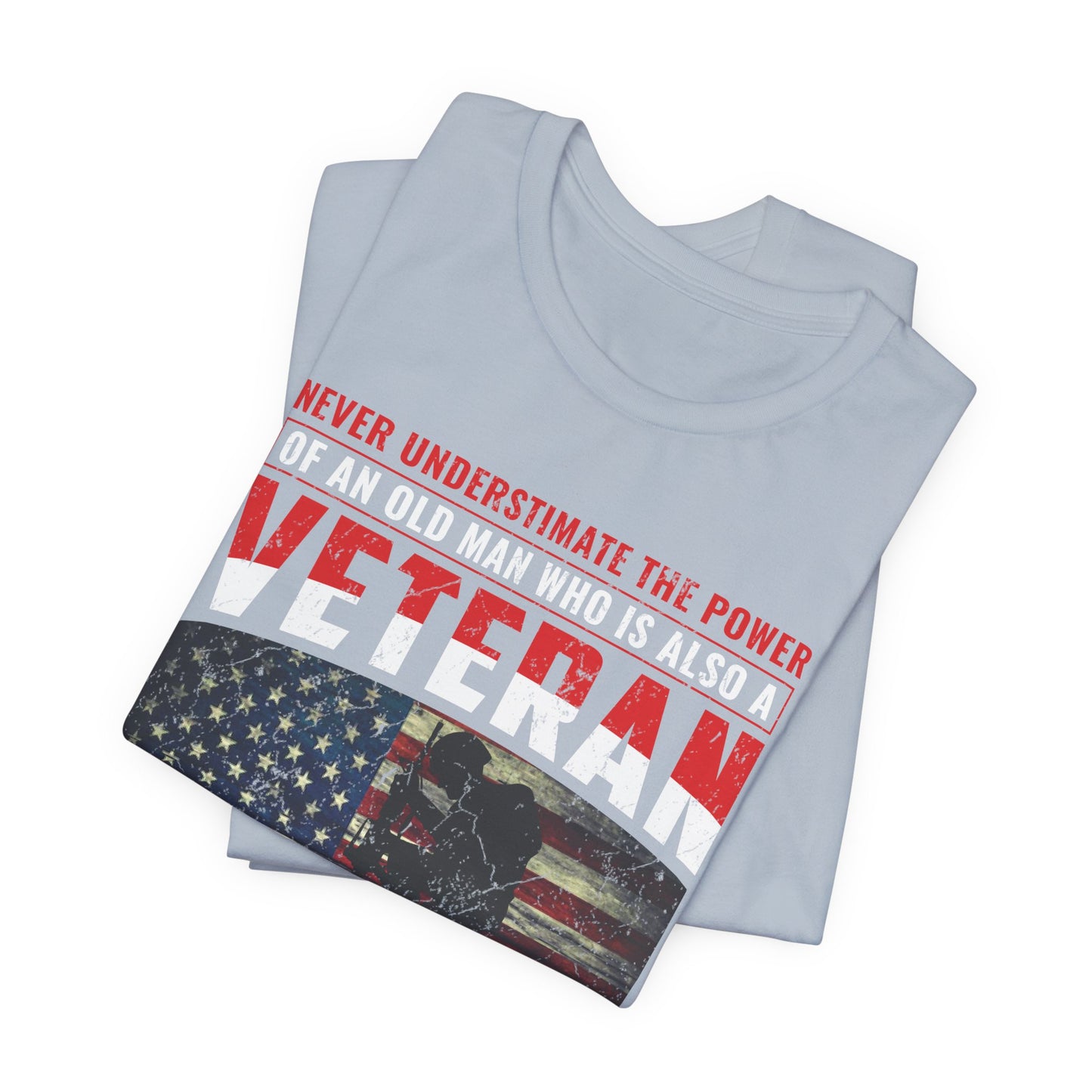 Veteran American flag T-Shirt I Made It Old Man Veteran Military Pride Unisex Cotton v32