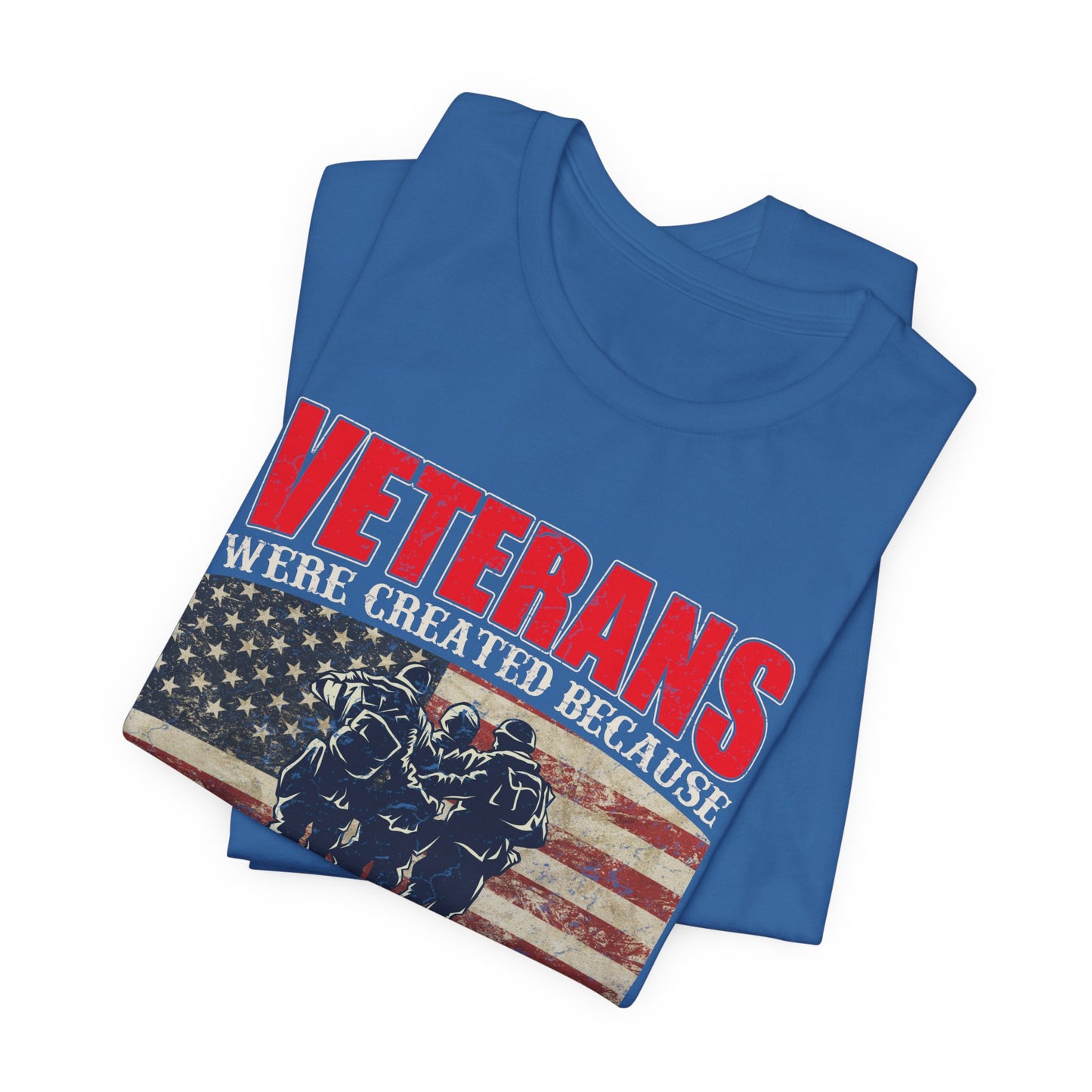 Veterans Were Created Because Superheroes Are Busy T-Shirt American Flag Soldiers Tee v41