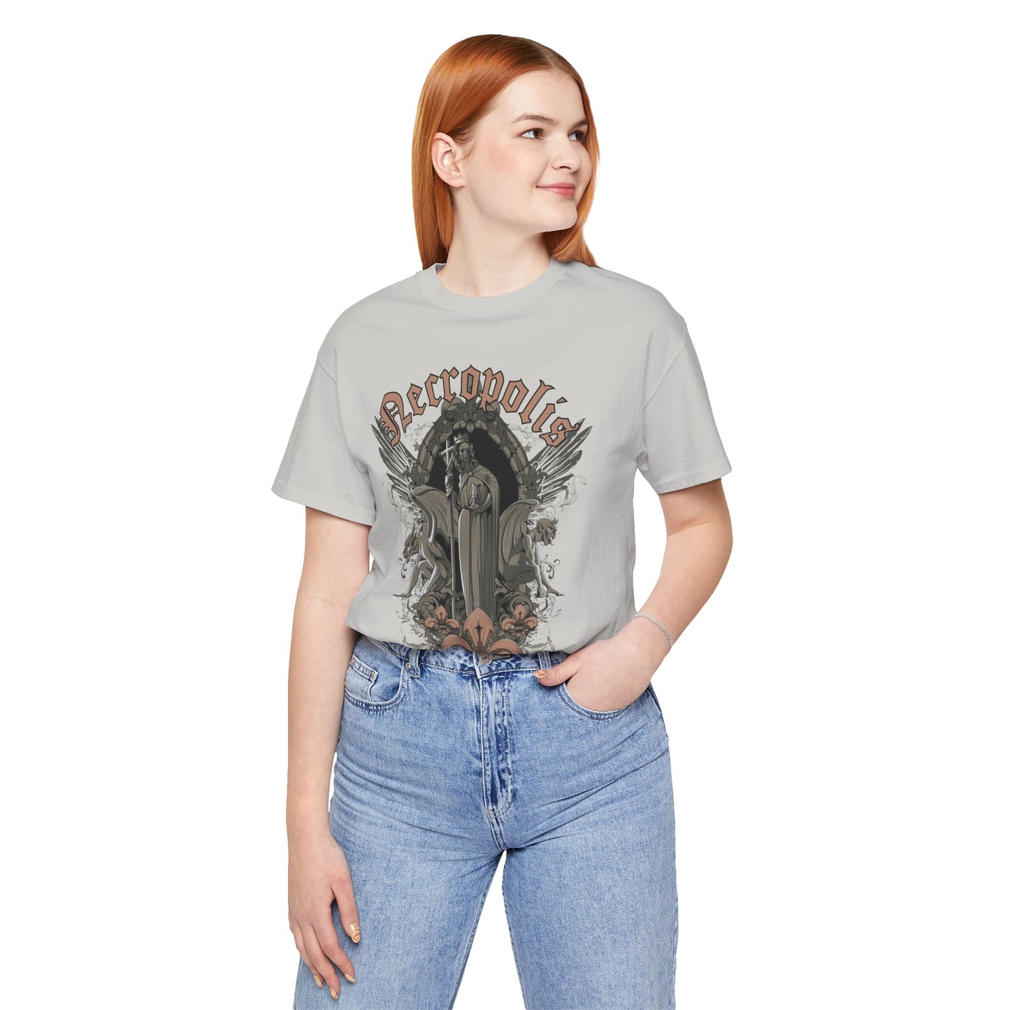 Gothic Skull Graphic Unisex Cotton T-Shirt r7
