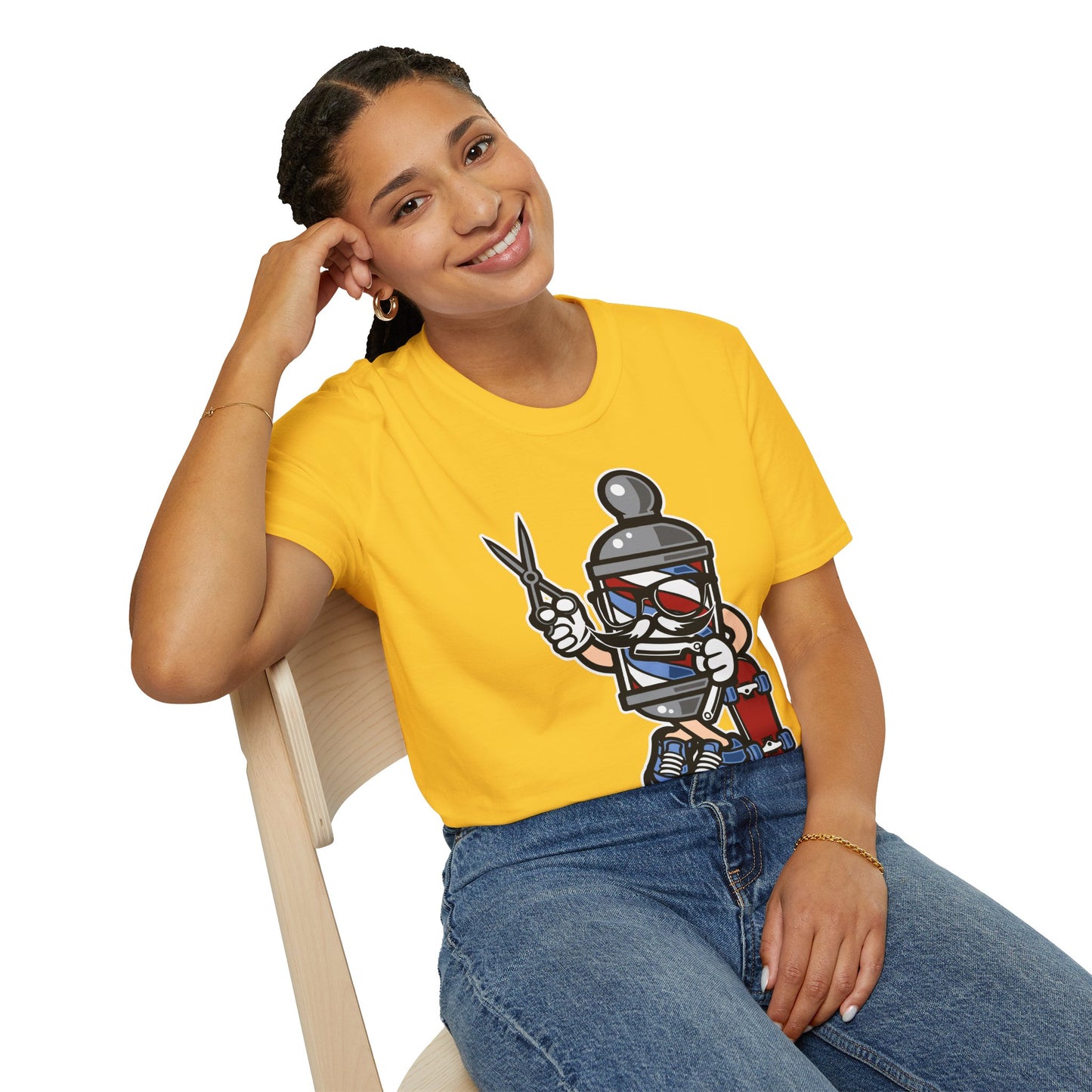 Cartoon Animation T Shirt Unisex Funny Tee Cotton Gildan Softstyle 64000 Comfortable Wear