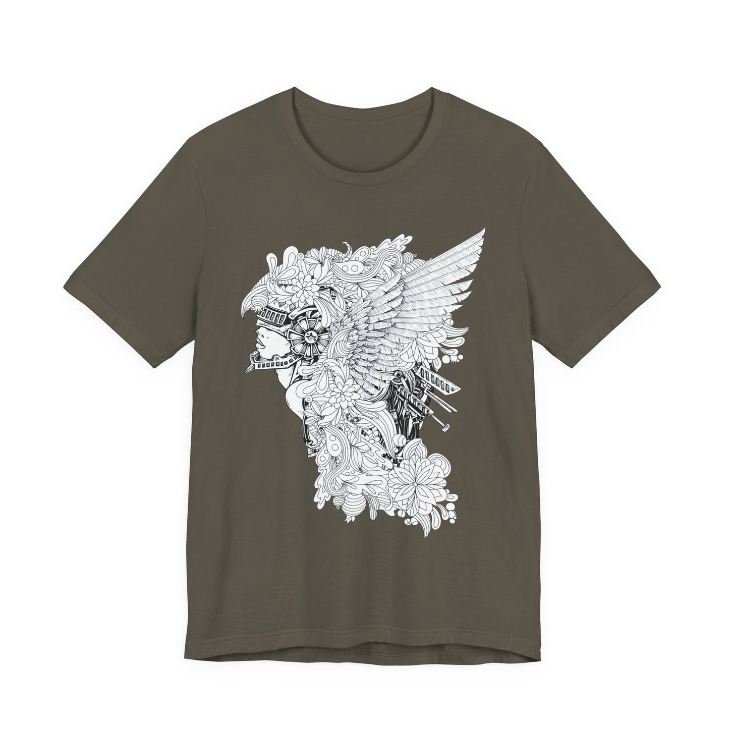 Eagle Illustration Graphic Unisex Cotton T-Shirt r26
