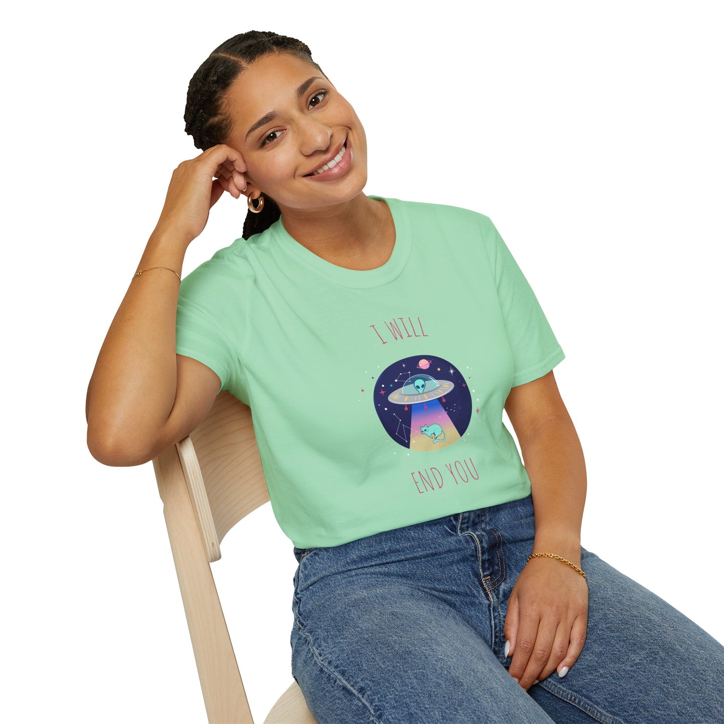 Funny T Shirts UFO Tees Funny Aliens Shirt