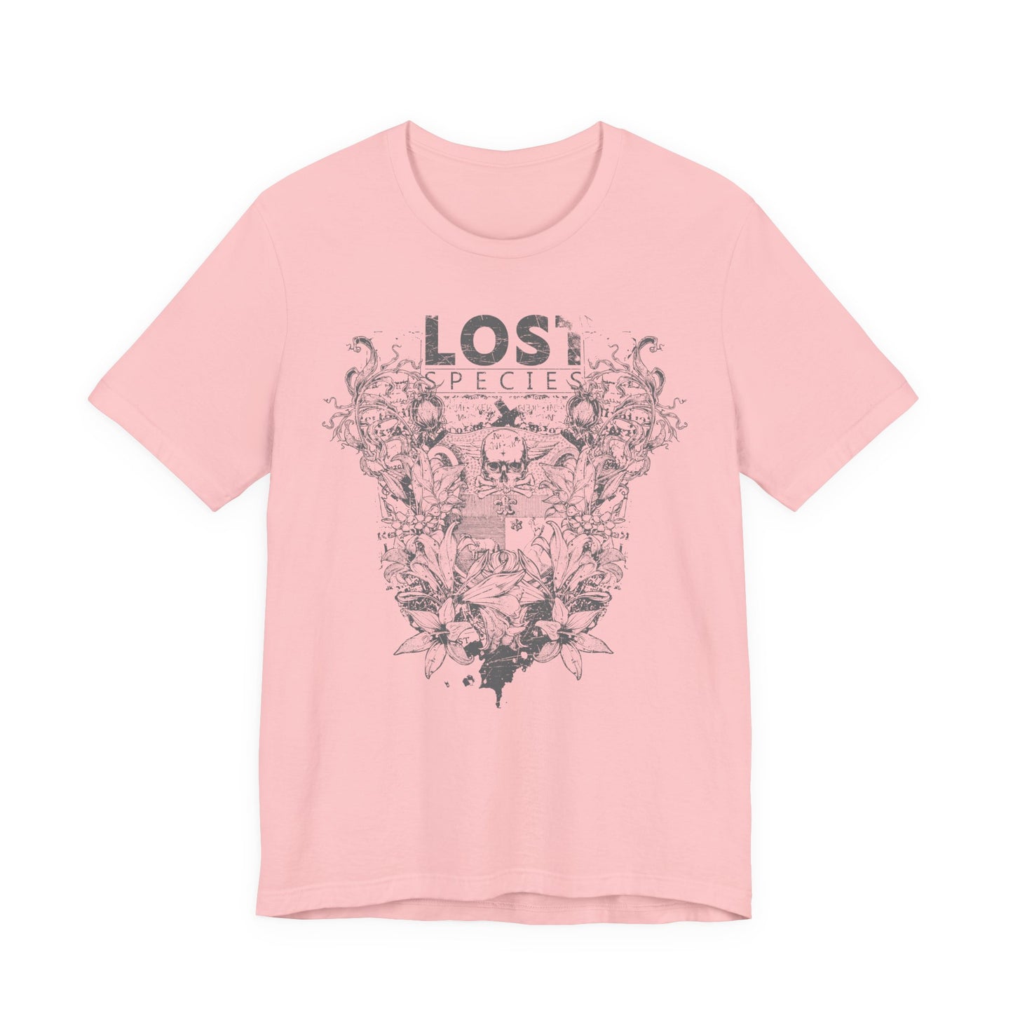 Lost Species Tee Floral Wildlife Illustration Rock Band T-Shirt A-7