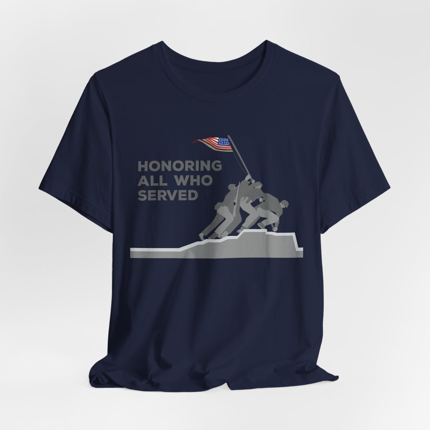Iwo Jima Flag Raising honoring all who served T-Shirt Military Memorial Unisex Cotton Tee v52