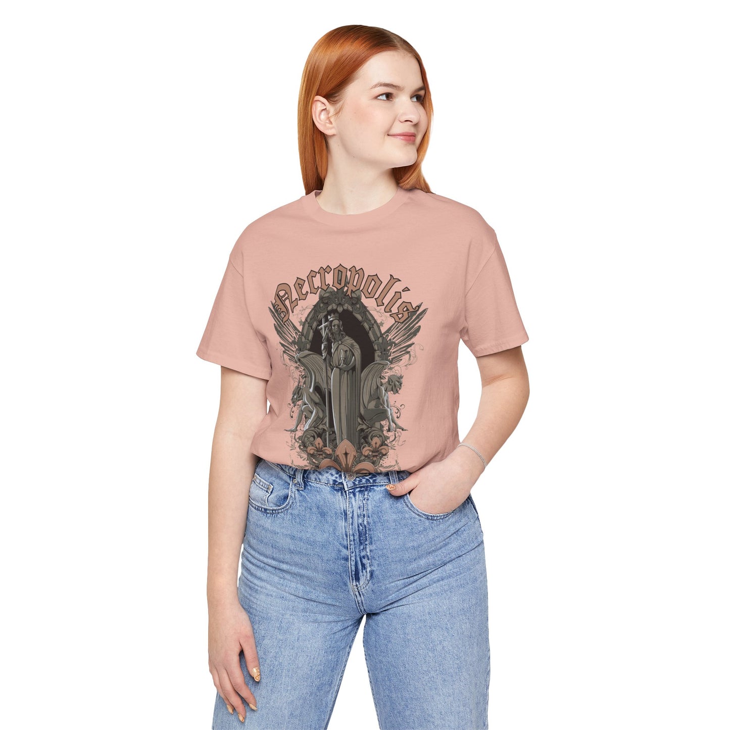 Gothic Skull Graphic Unisex Cotton T-Shirt r7
