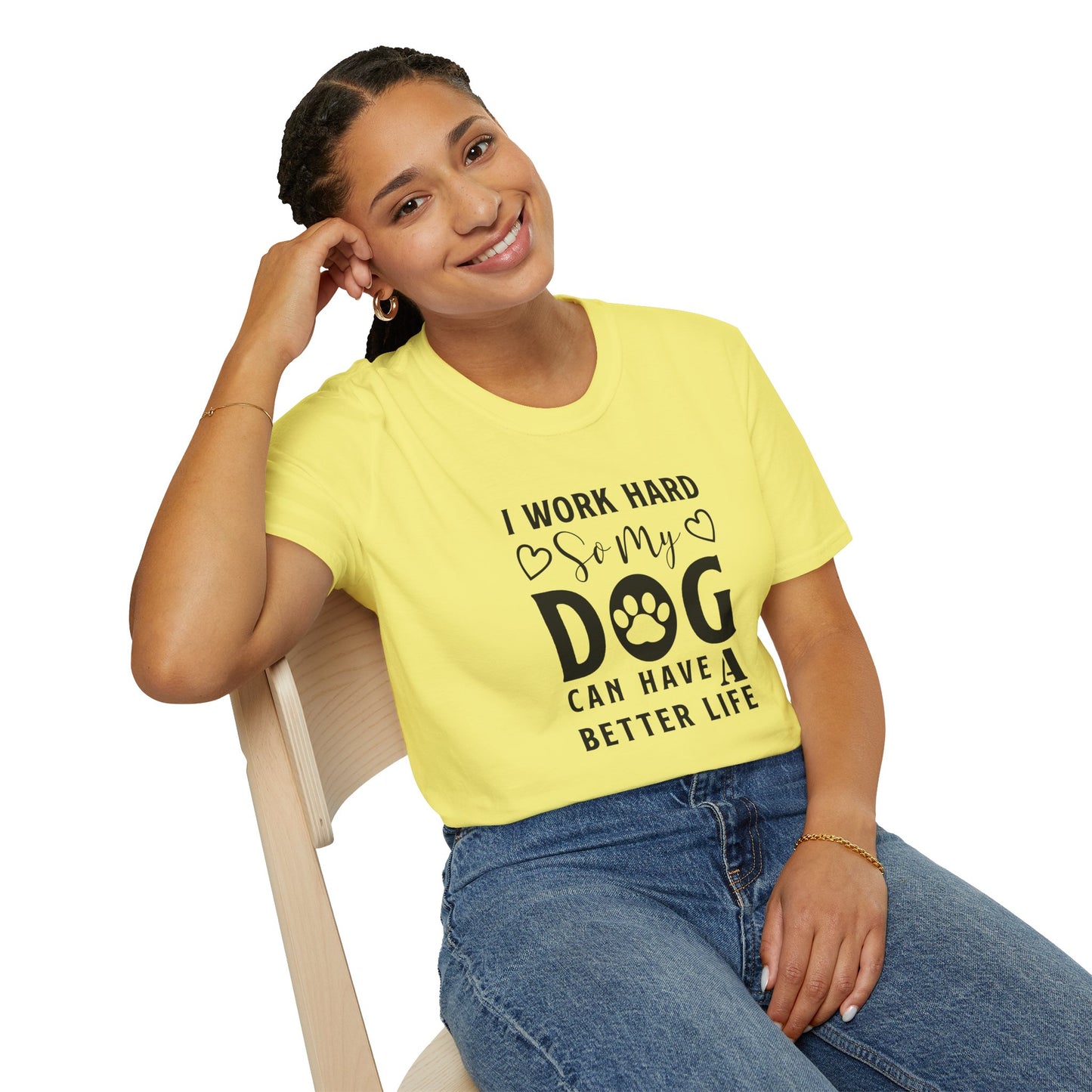 Dog Slogan T Shirts With Funny Words Unisex Tee Shirt Cute Quotes Gildan Softstyle 64000 Cotton