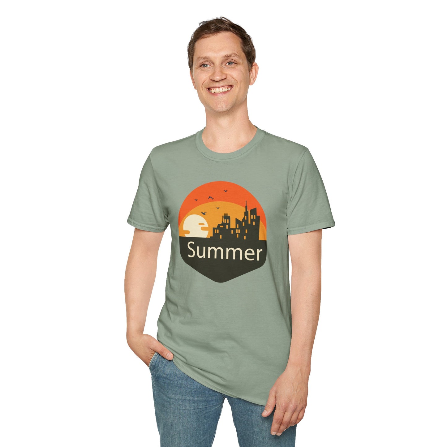 Summer T-Shirt, Summer Design Shirts, Art Tee Shirt with Summer Design - 6