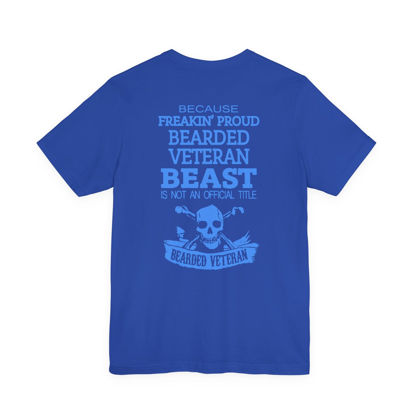 Bearded Veteran Beast T-Shirt Military Skull Beard Graphic Unisex Cotton Tee v46