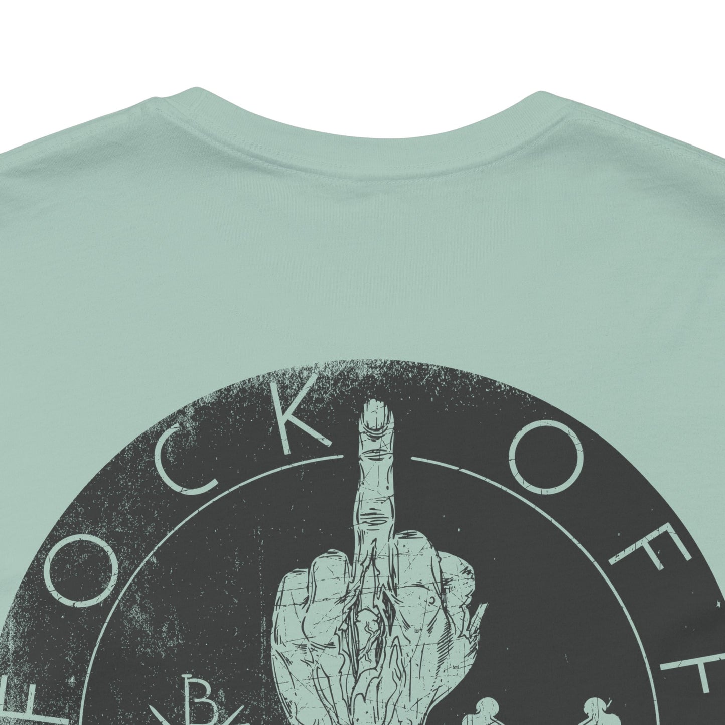 Fk Off Please tee Graphic Middle Finger Skull Design T-Shirt A-11
