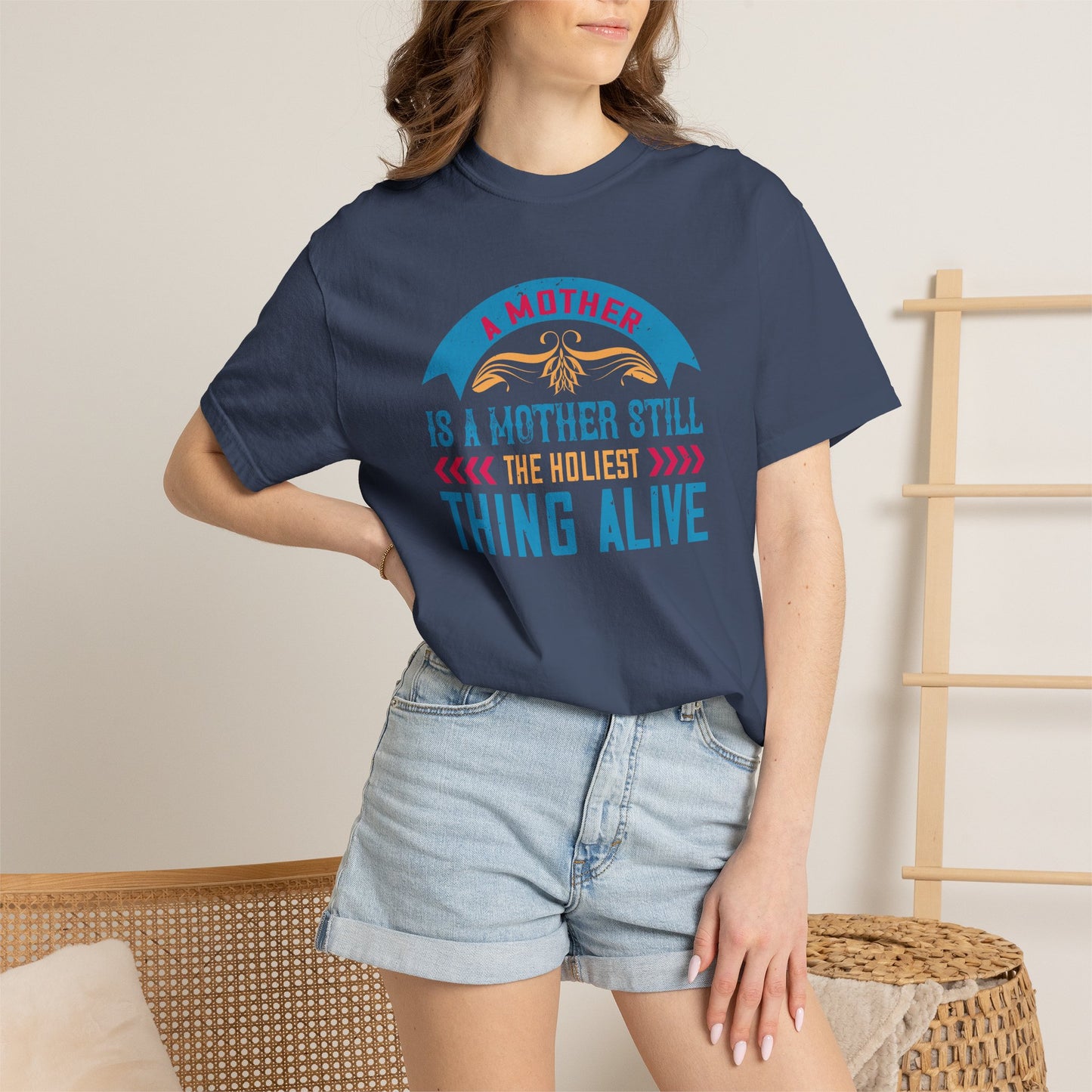 Mom T-shirt Mother Day Mama Tee Unisex Comfort Colors Garment-Dyed Cotton h52