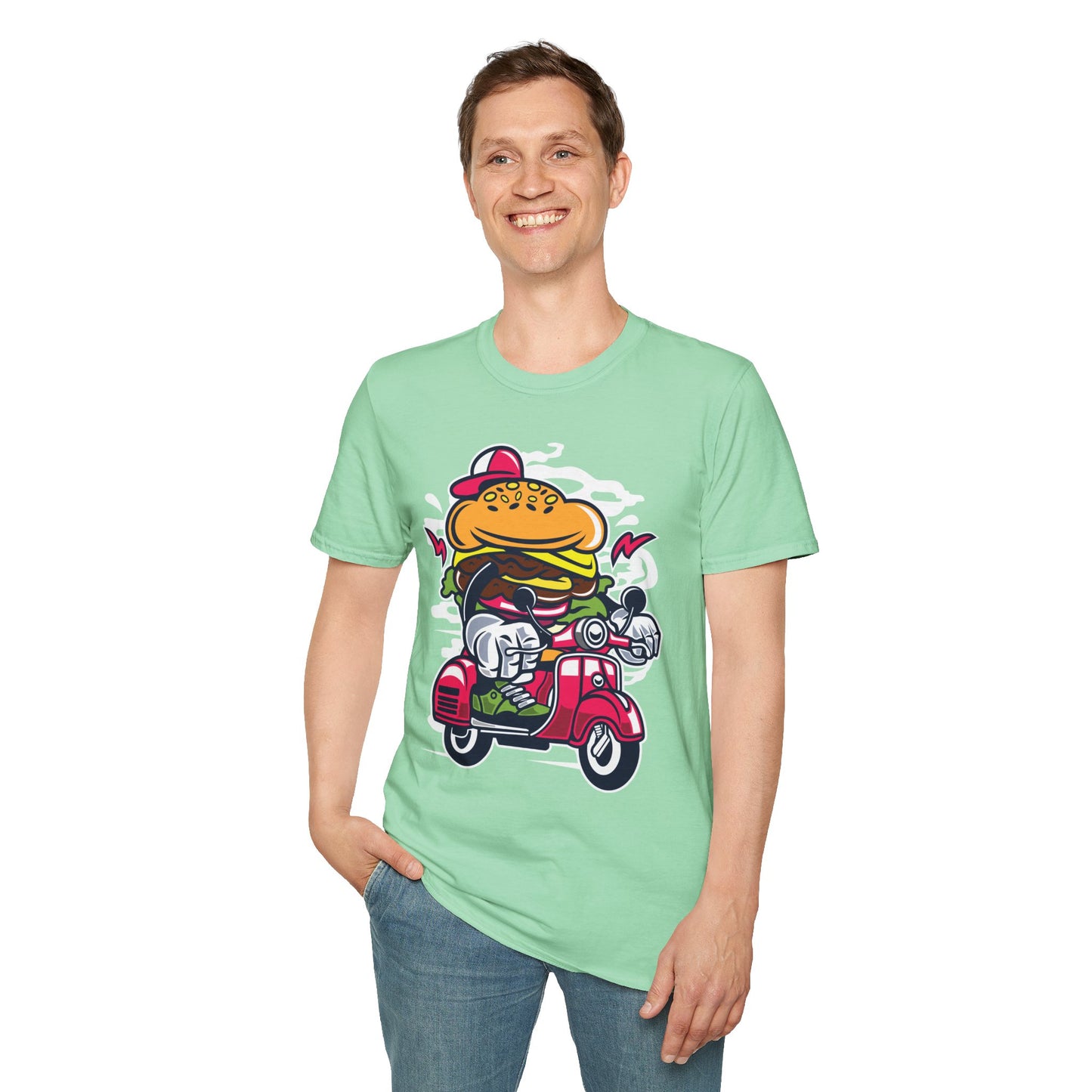 Cartoon T Shirt Animation Tee Funny Unisex Softstyle Gildan 64000 100 Percent Ring Spun Cotton