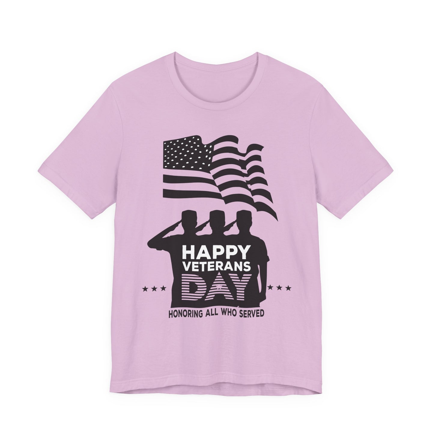 Happy Veterans Day saluting soldiers T-Shirt Patriotic American flag Unisex Cotton v51
