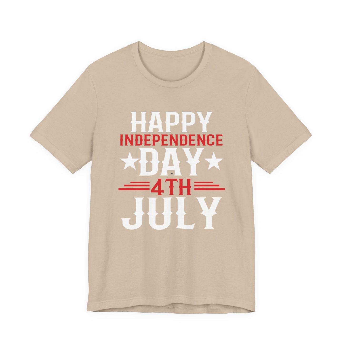 Happy Independence Day Graphic Unisex Cotton T-Shirt 016