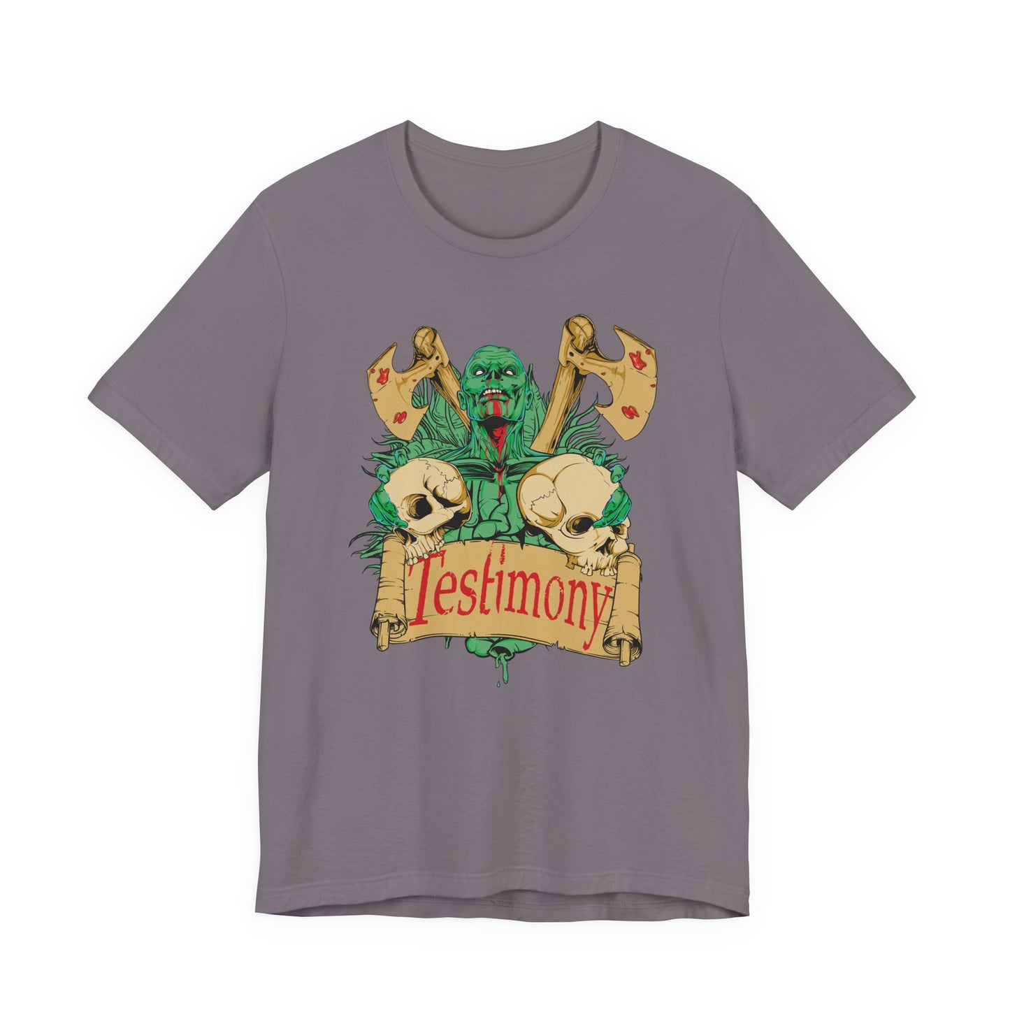 Cthulhu Skull Axes Testimony Tee Lovecraft Horror Mythos Shirt Art-42
