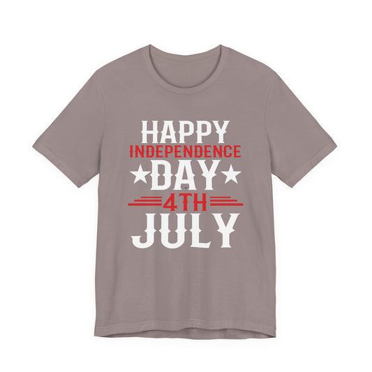 Happy Independence Day Graphic Unisex Cotton T-Shirt 016