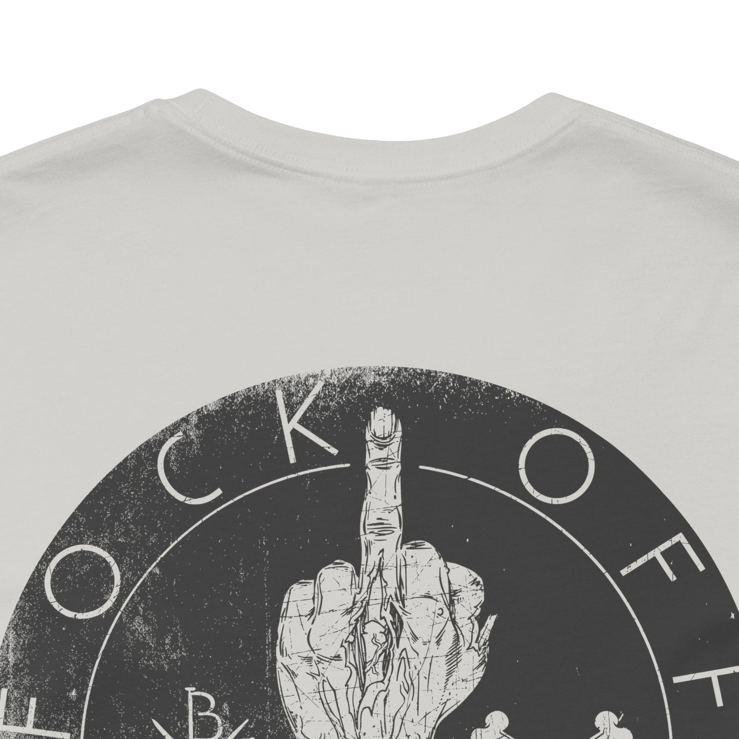 Fk Off Please tee Graphic Middle Finger Skull Design T-Shirt A-11