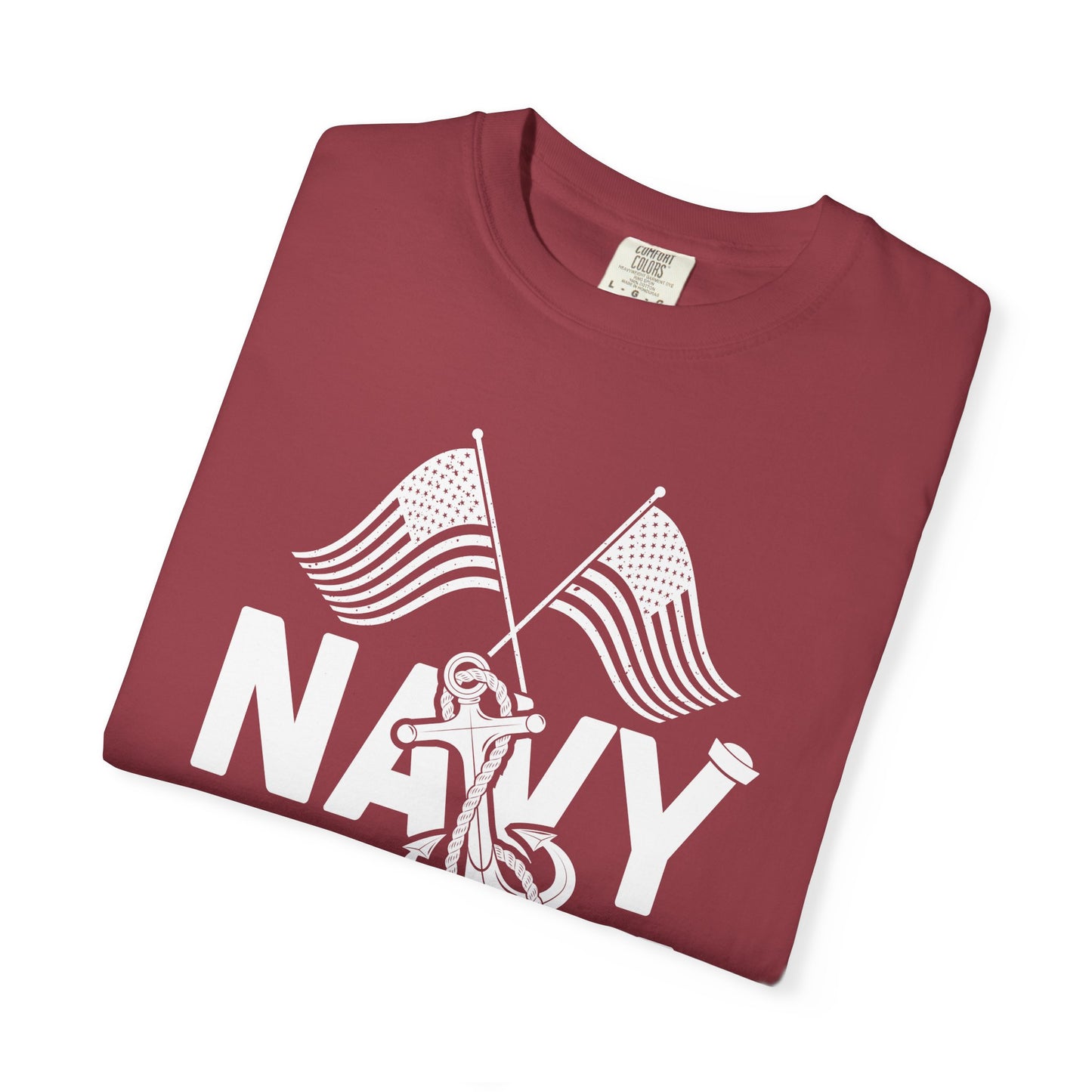Navy Mom T-shirt Mother's Day Mama Tee Unisex Comfort Colors Garment-Dyed Cotton h20