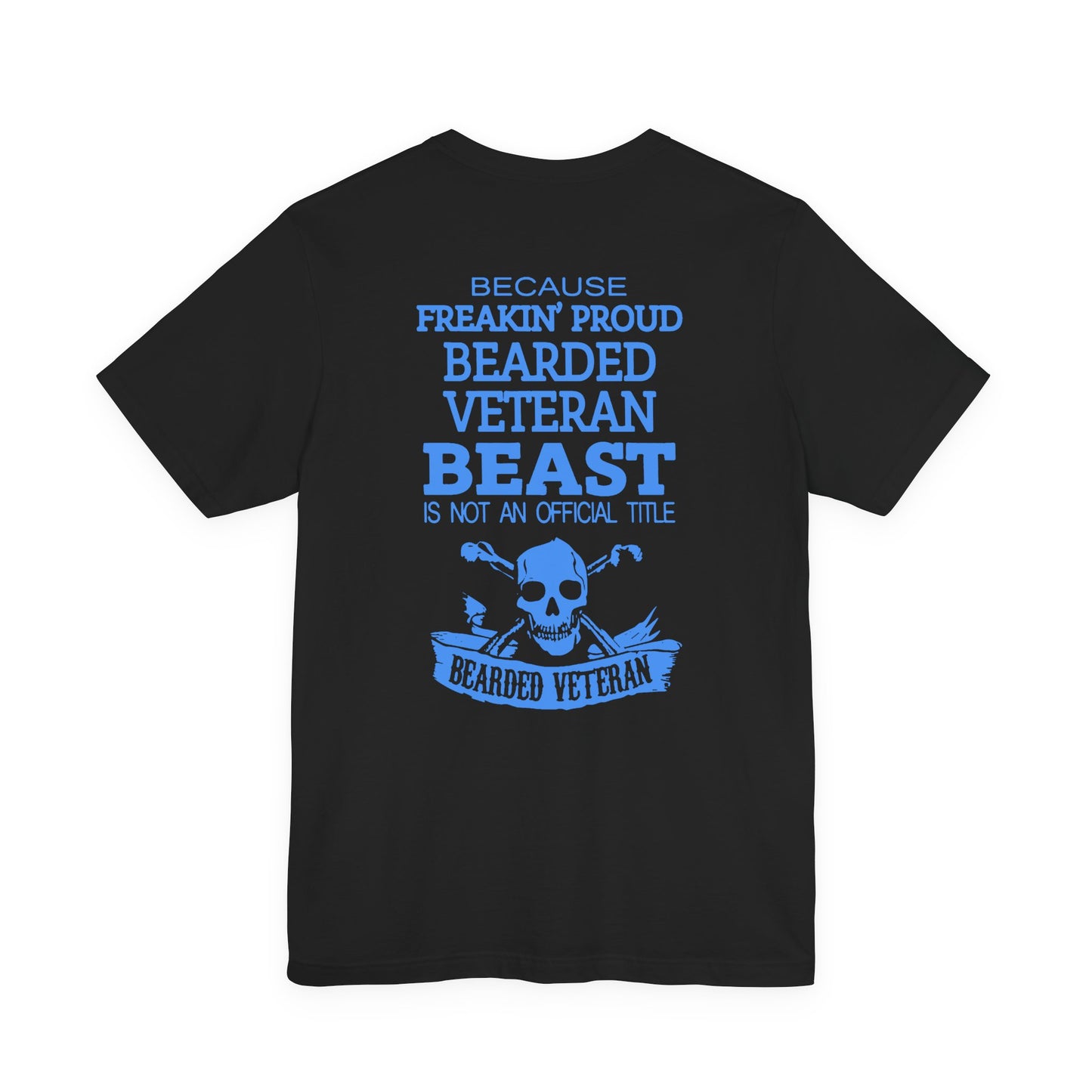 Bearded Veteran Beast T-Shirt Military Skull Beard Graphic Unisex Cotton Tee v46