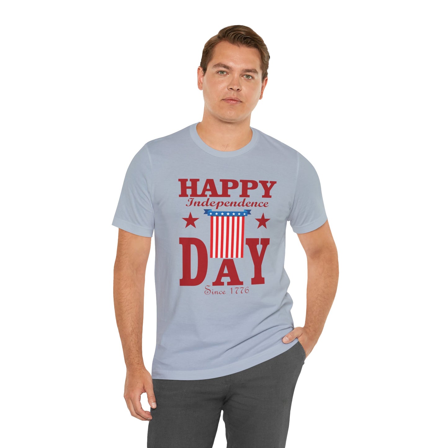Happy Independence Day Graphic Unisex Cotton T-Shirt 018