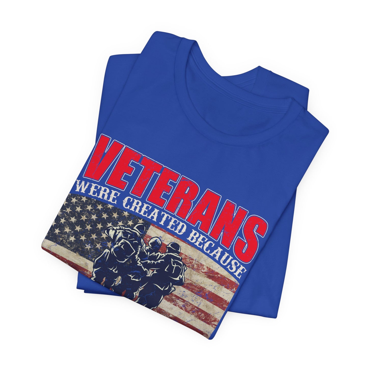 Veterans Were Created Because Superheroes Are Busy T-Shirt American Flag Soldiers Tee v41