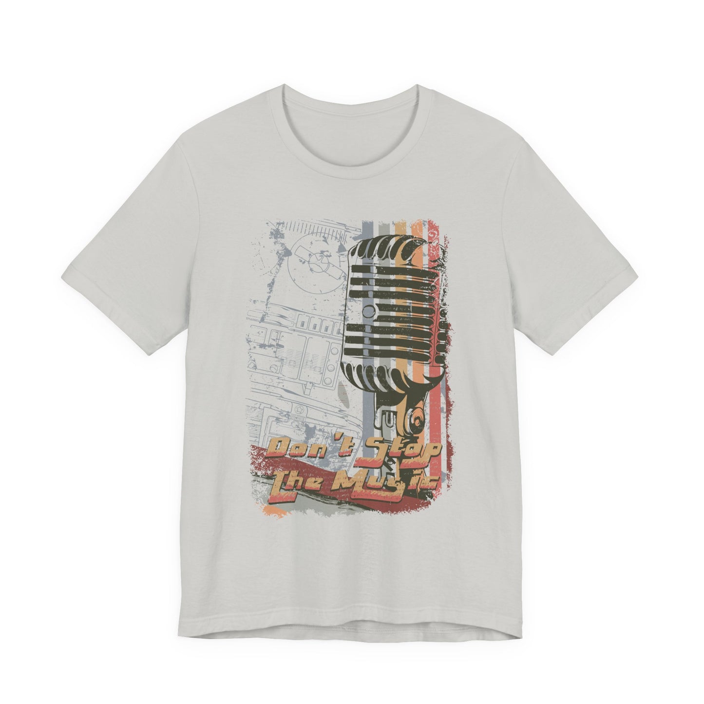 Retro Microphone Graphic Unisex Cotton T-Shirt r9