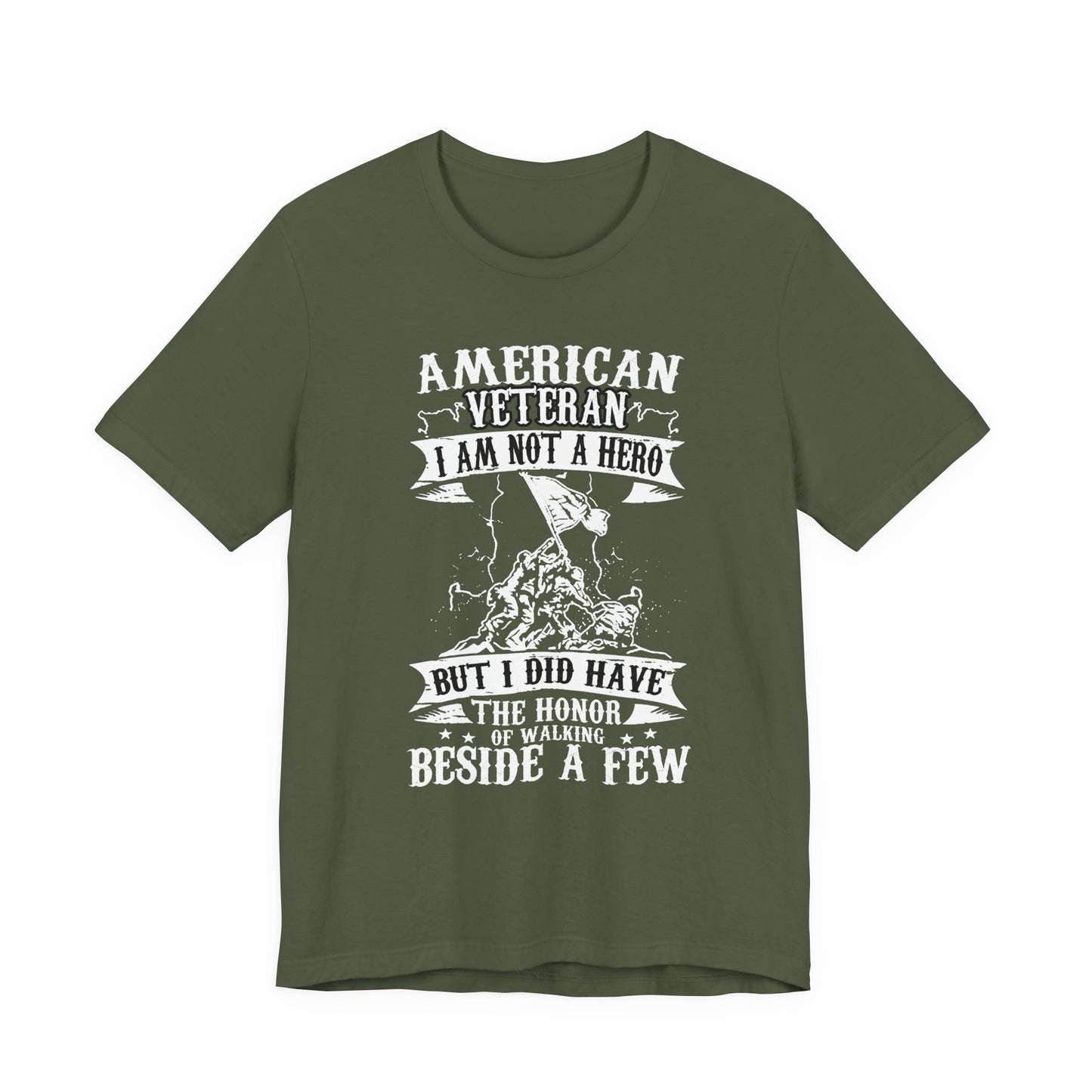 American Veteran I Am Not A Hero T-Shirt Military Tribute Unisex Cotton Tee v53