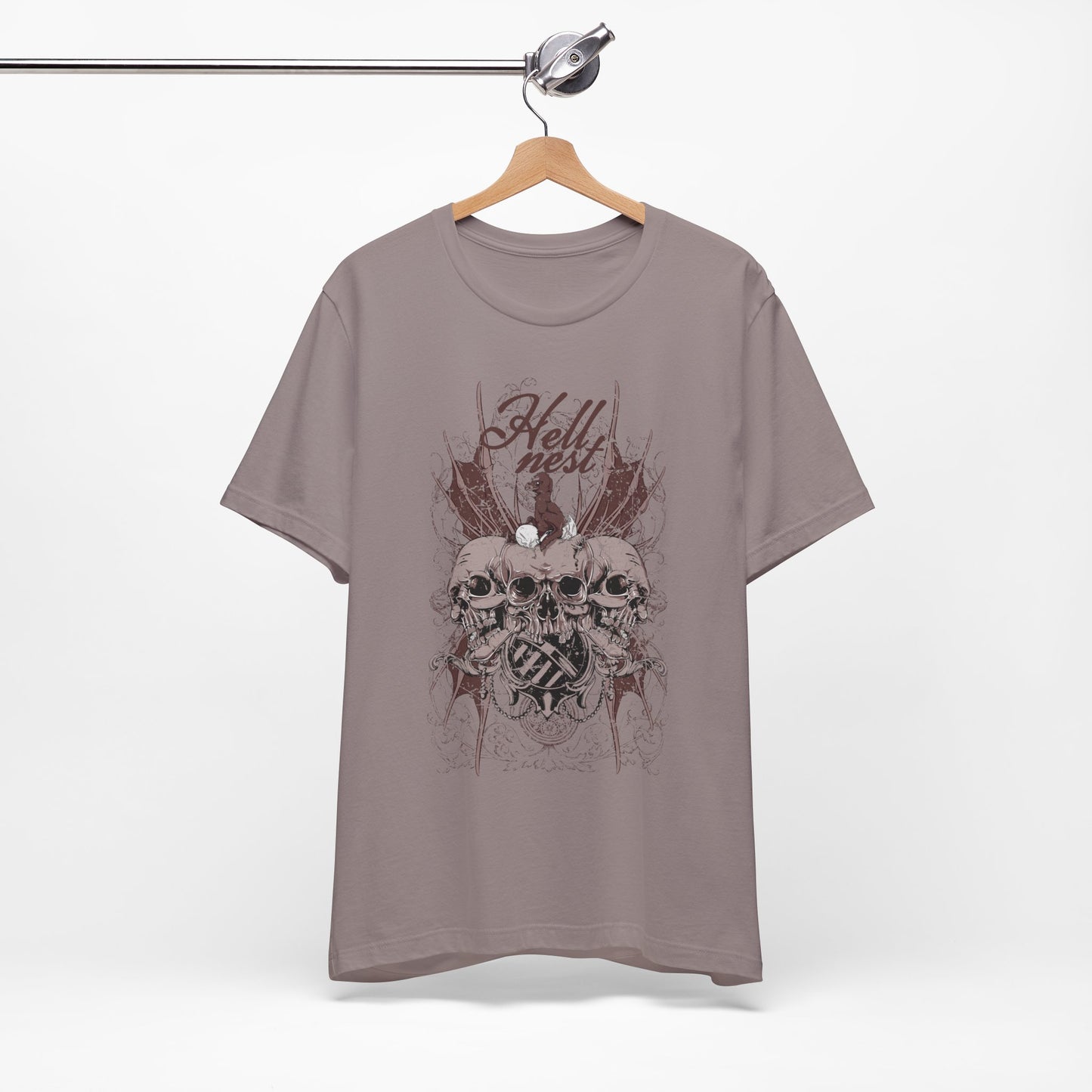 Skull Cluster graphic tee Gothic skulls grunge floral design