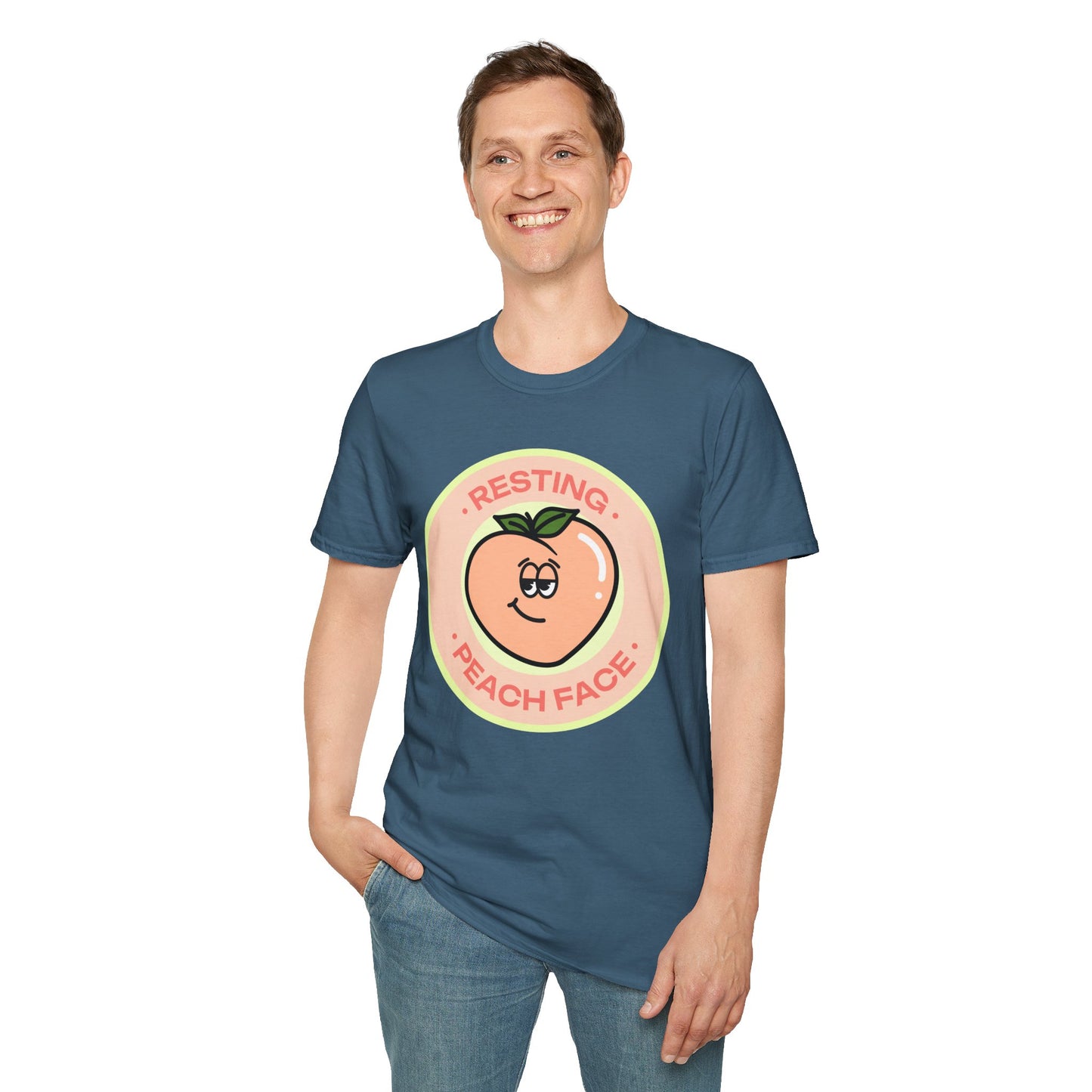 Food Tees, Funny Food T Shirts, Funny T Shirts, Shirt with Fruits, Shirt with Peach