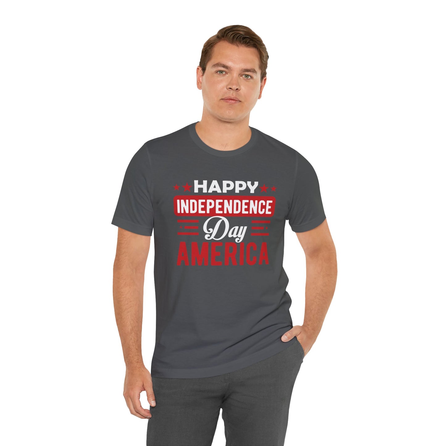Happy Independence Day America Graphic Unisex Cotton T-Shirt 015