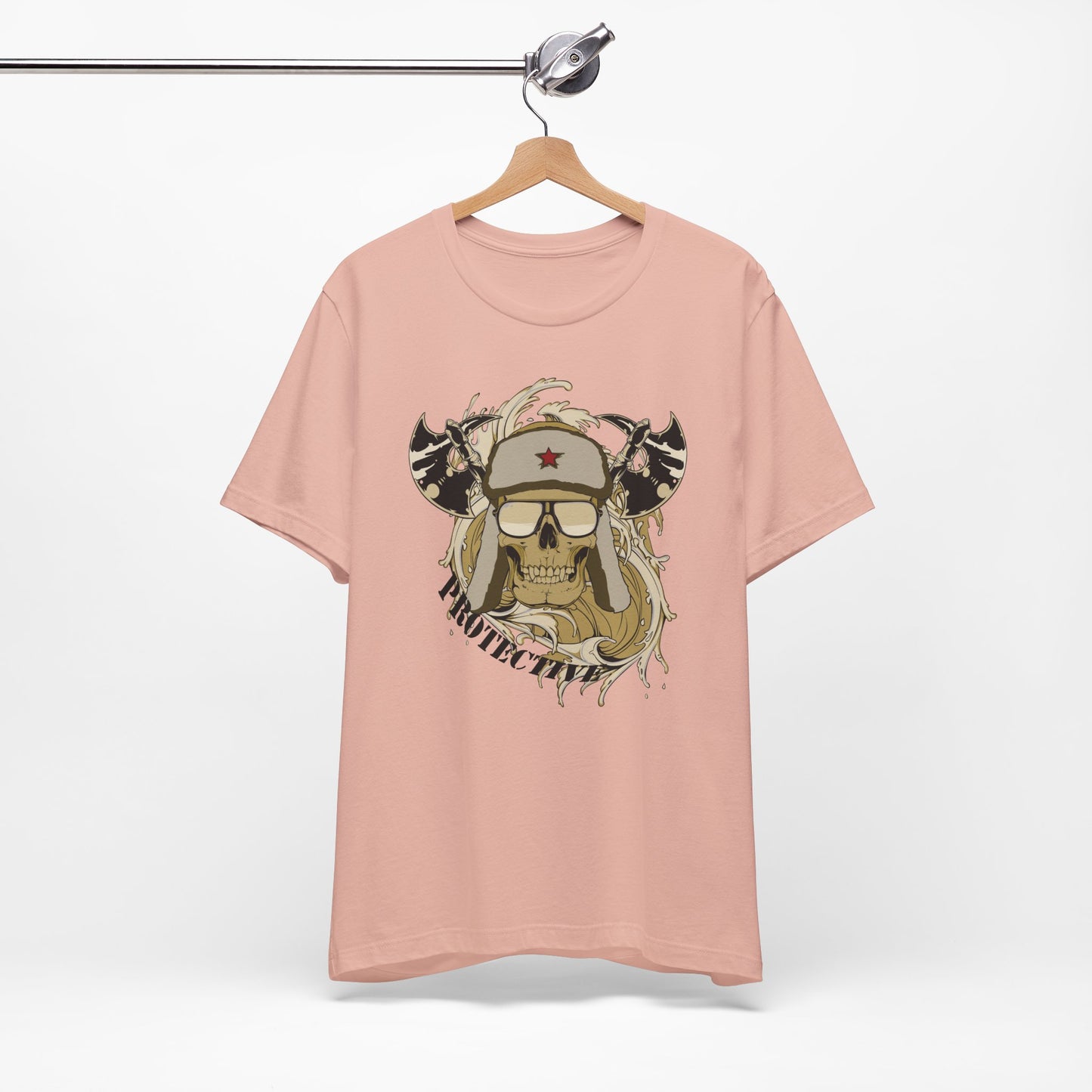 Viking Skull Graphic with Horned Helmet T-Shirt Captain Design Tee Art-41